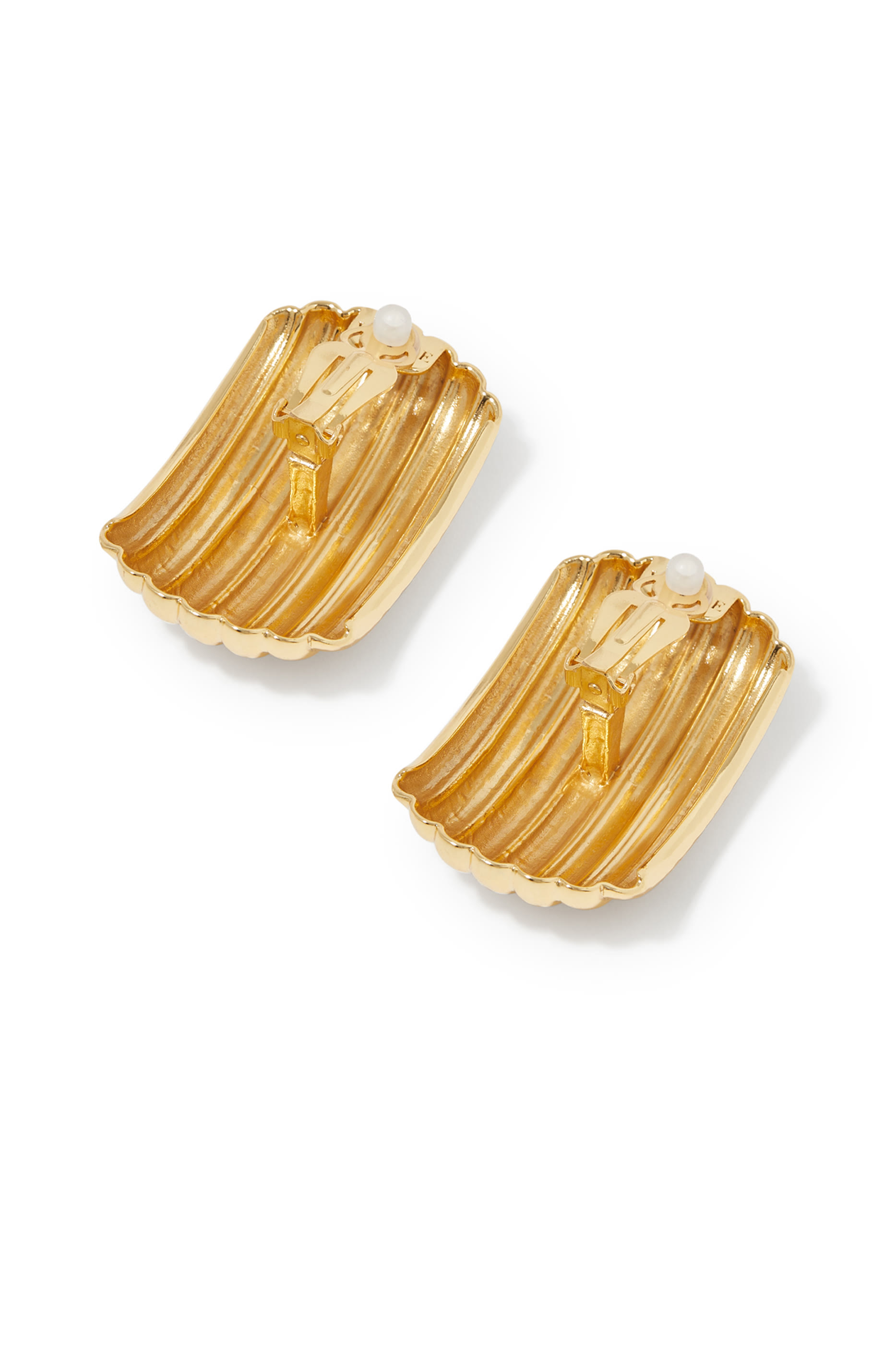 Literal Earrings, 22K Gold-Plated Brass