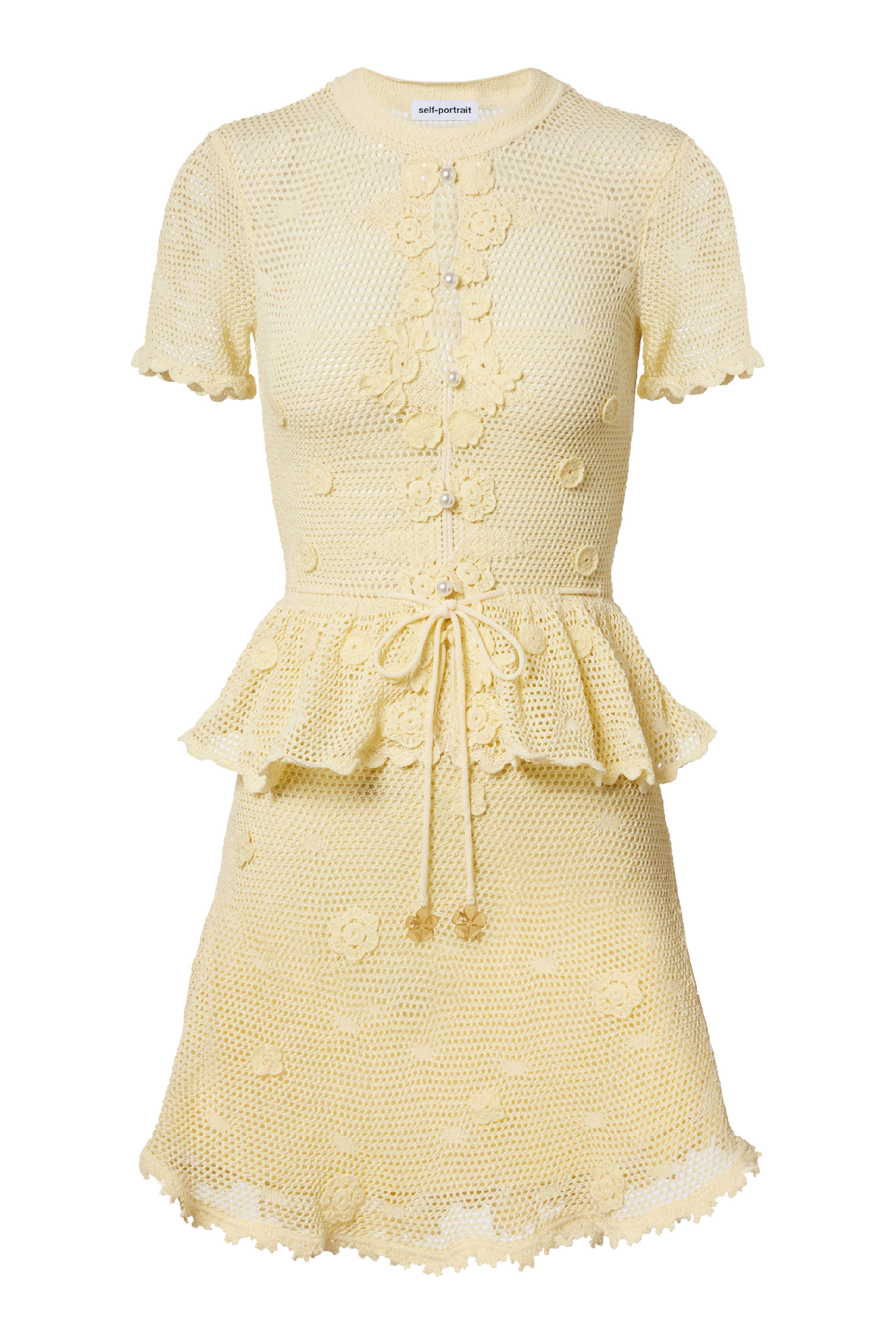 Floral Crochet Mini Dress 