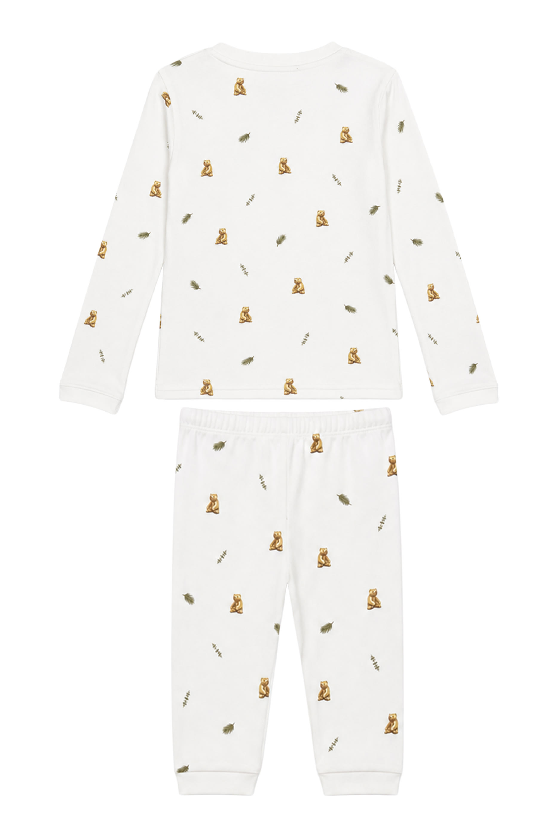 Kids Brown Bear Print Pajamas