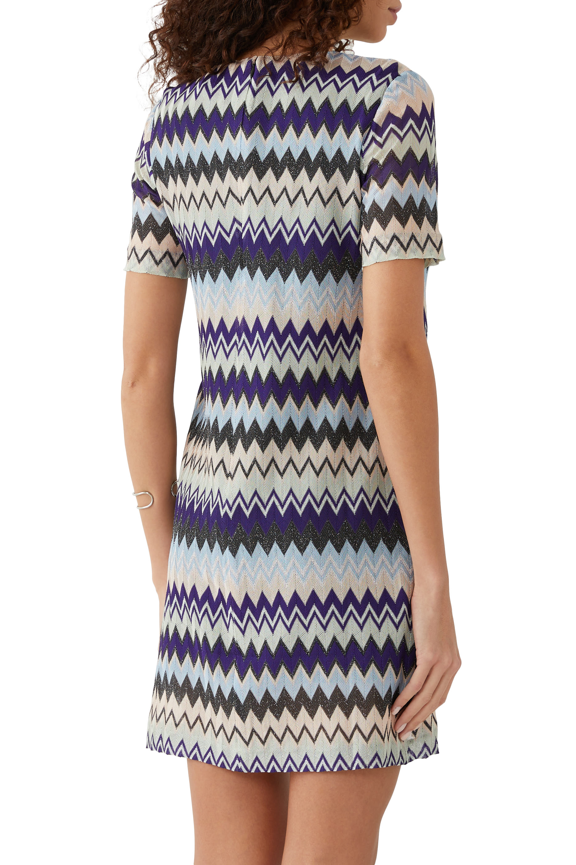 Zigzag Raschel Mini Dress