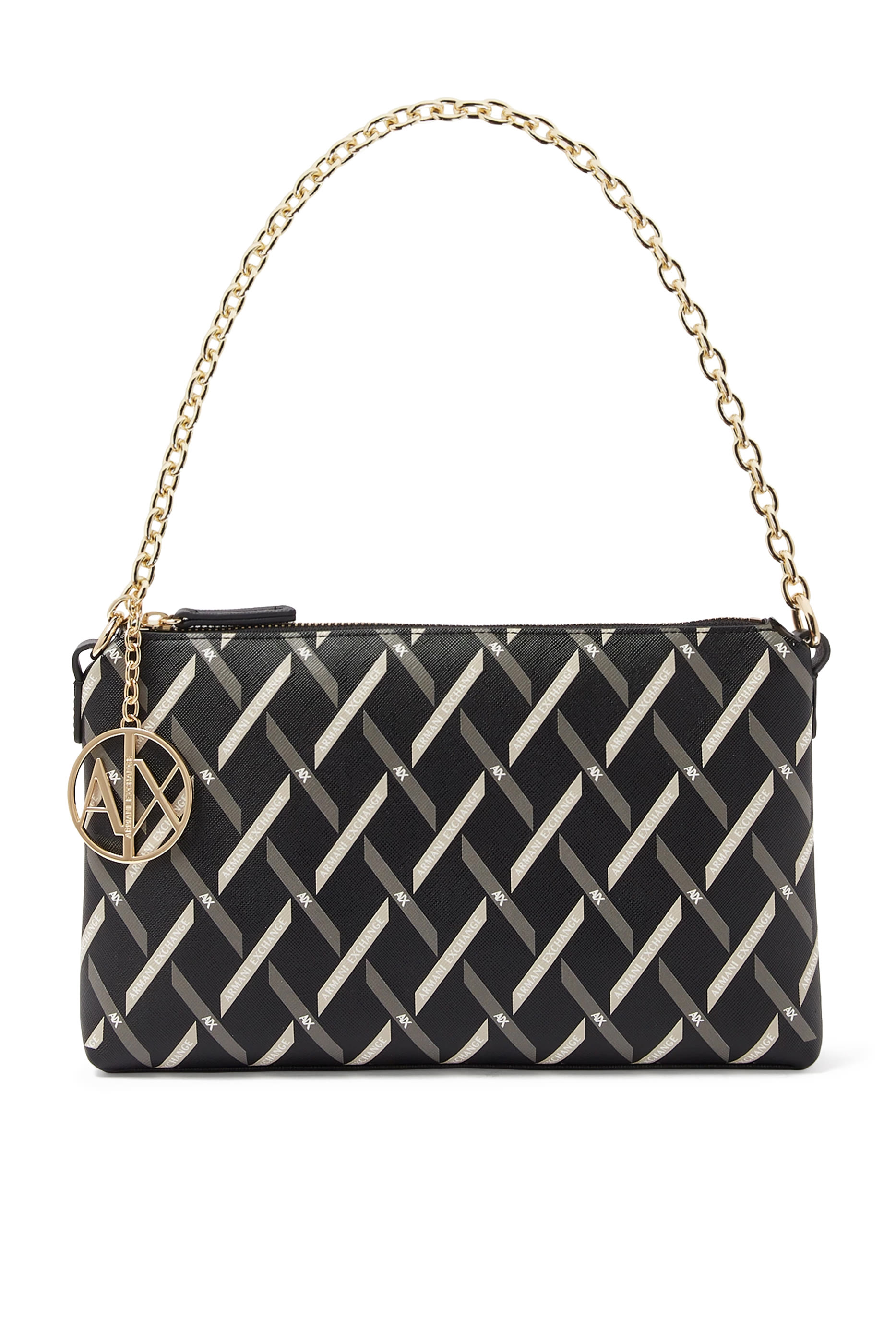 Gynger Patterned Lines Shoulder Bag