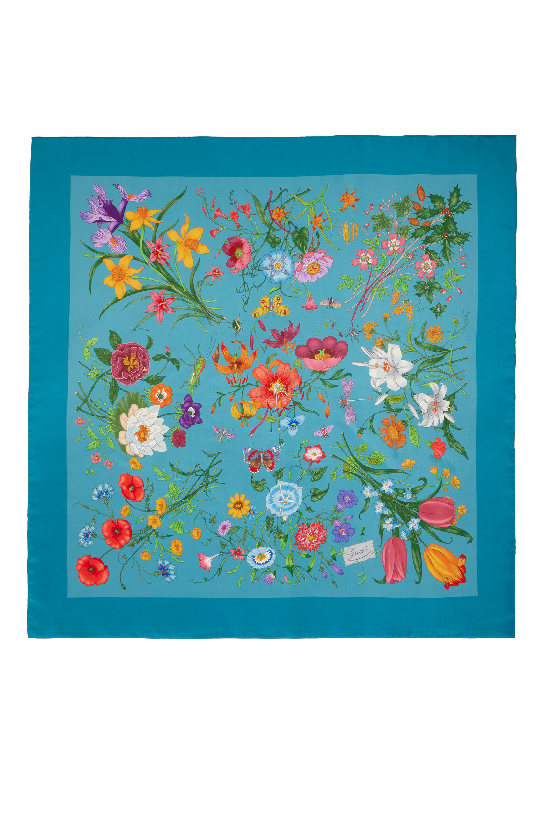 Allover Flora Print Carr&eacute;