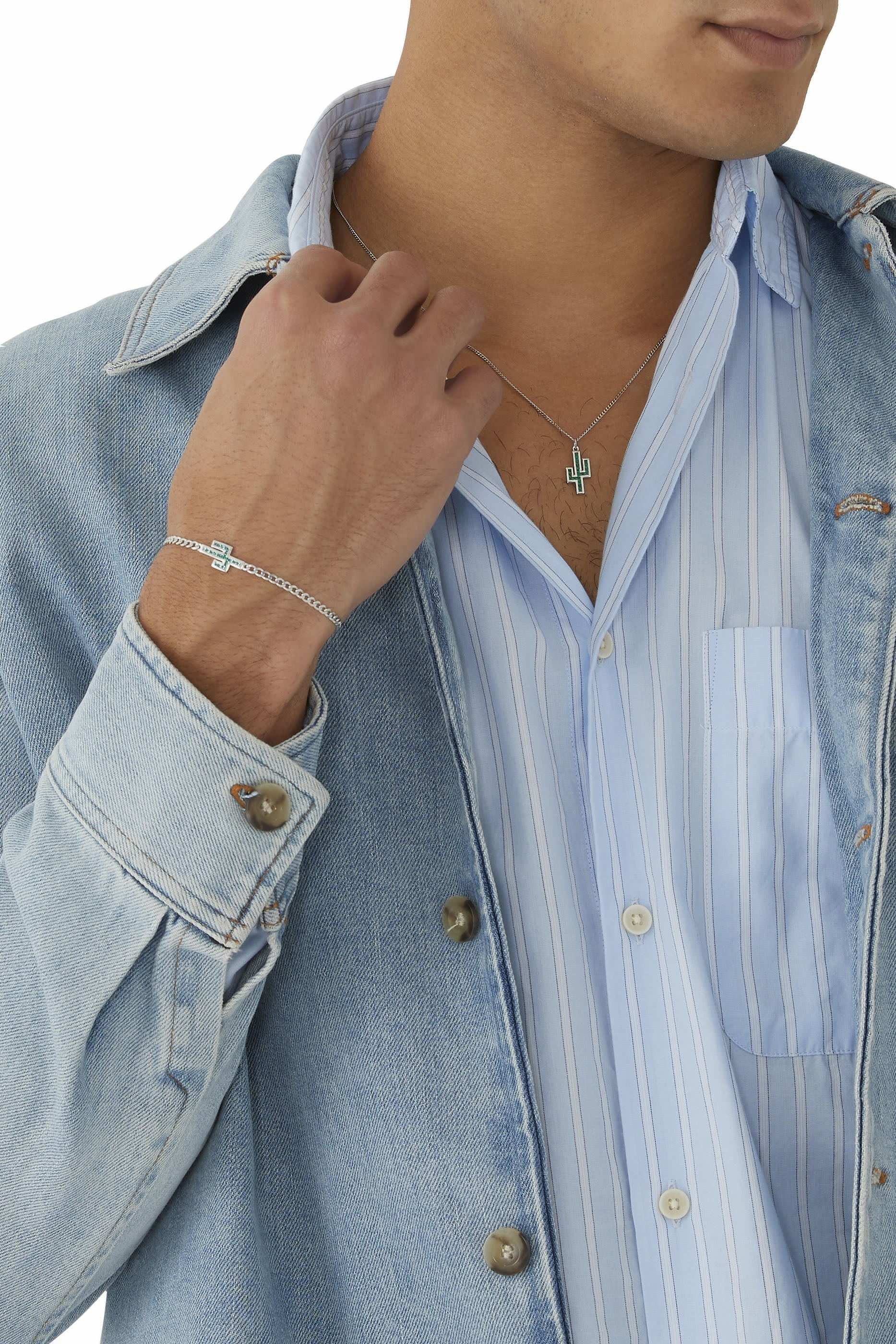 Cactus Onyx Chain Bracelet