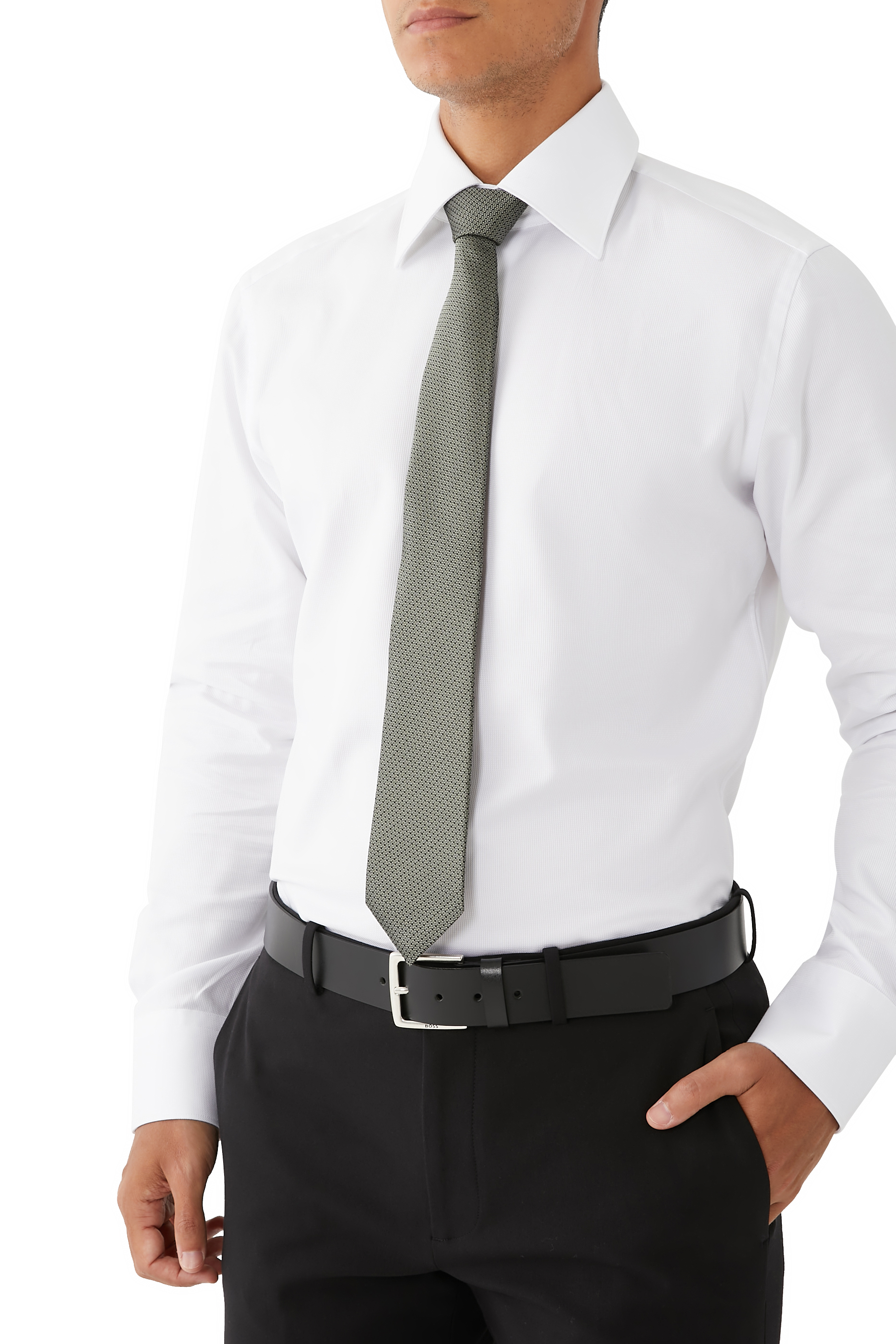 Silk Tie In Structured Jacquard