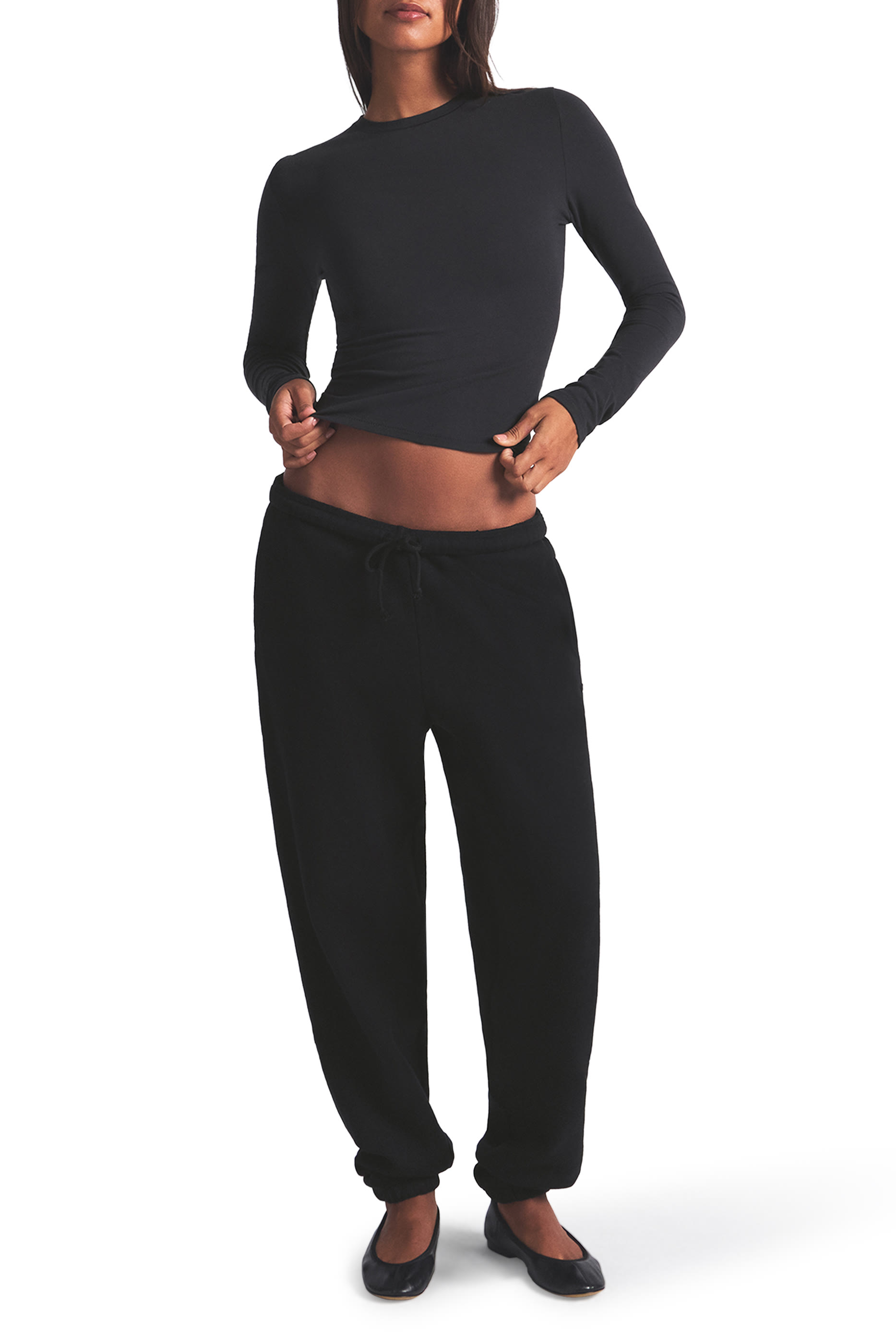  Cotton Jersey Long Sleeve T-Shirt