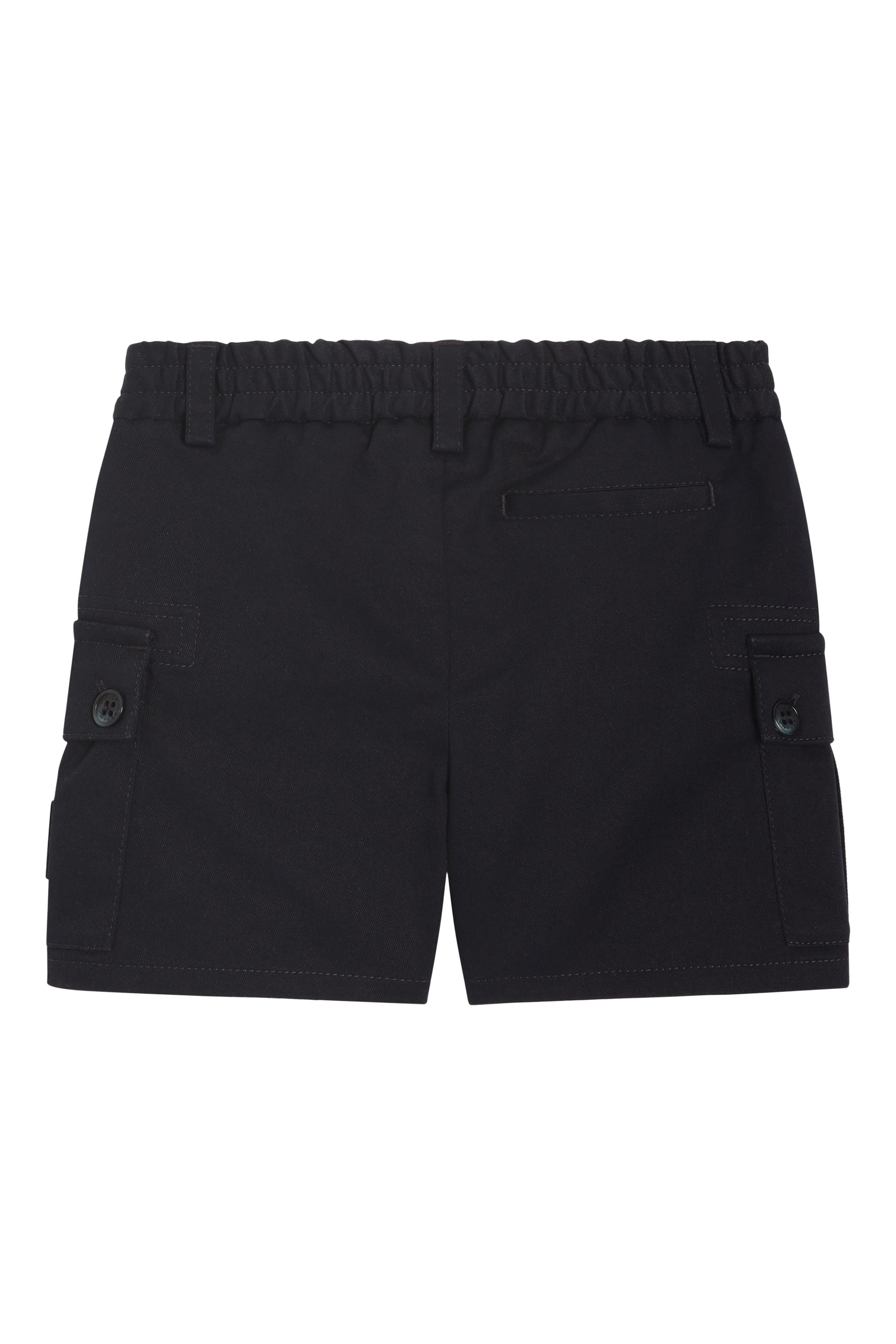 Kids Gabardine Shorts with Branded Tag