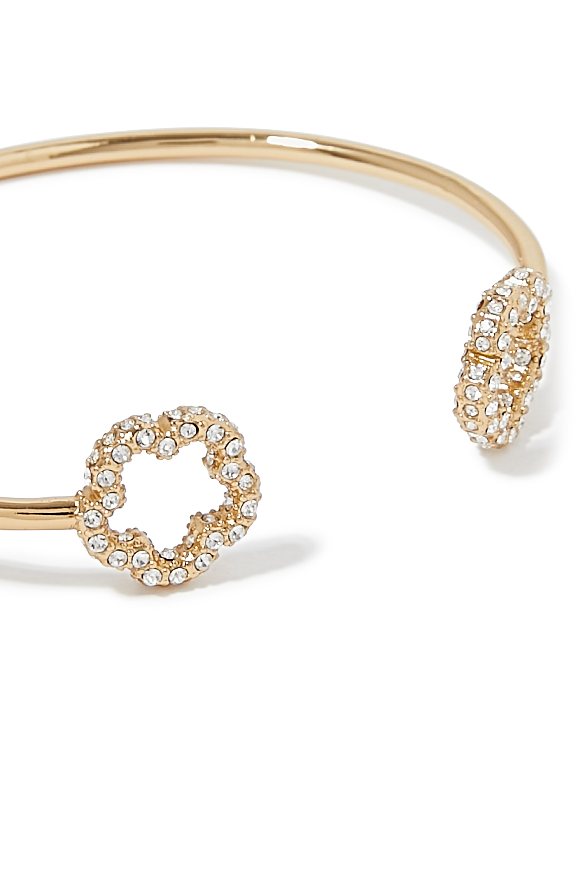 Pav&eacute; Tea Rose Cuff Bracelet