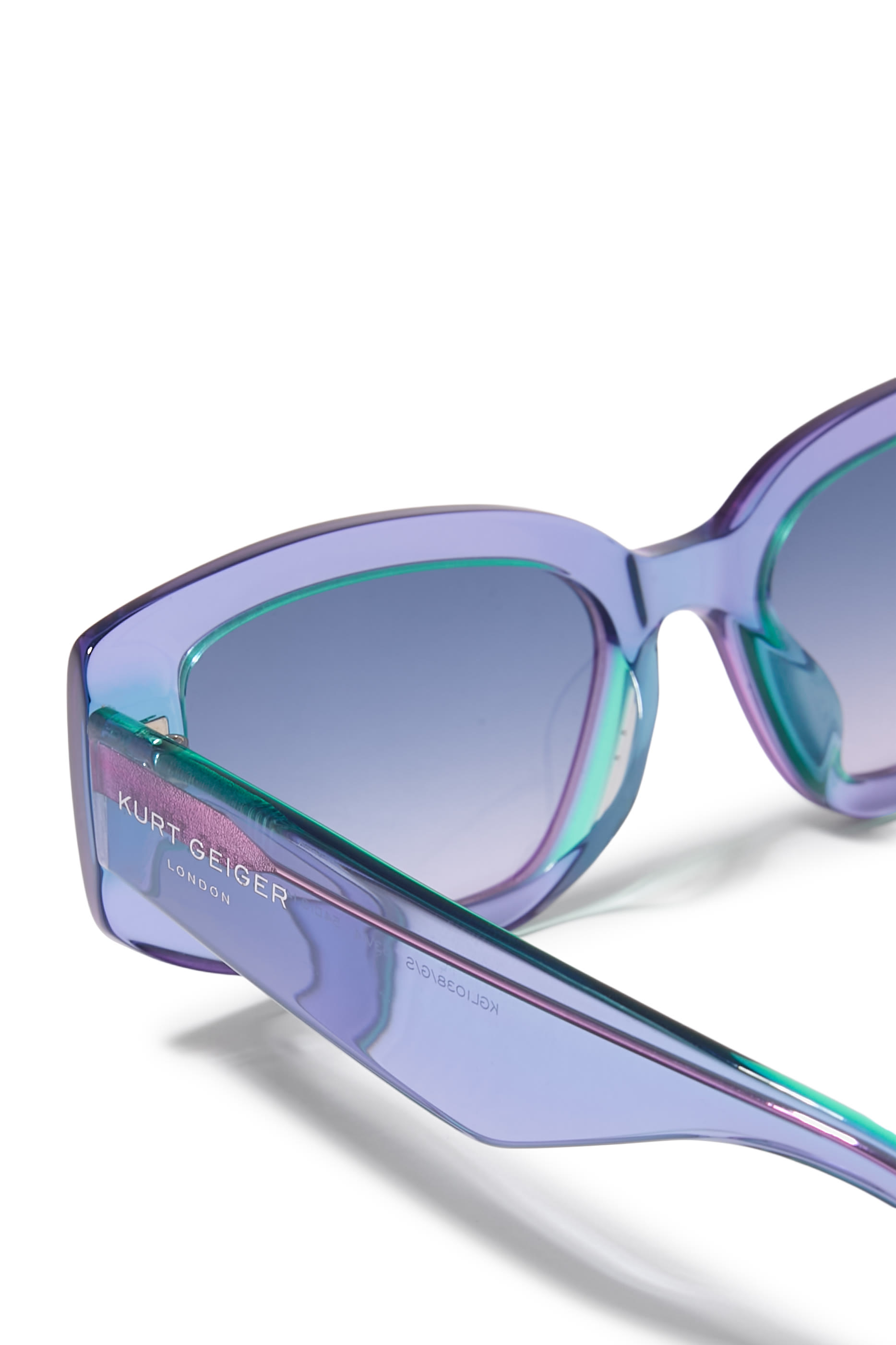 Logo Lettering Rectangle-Frame Sunglasses