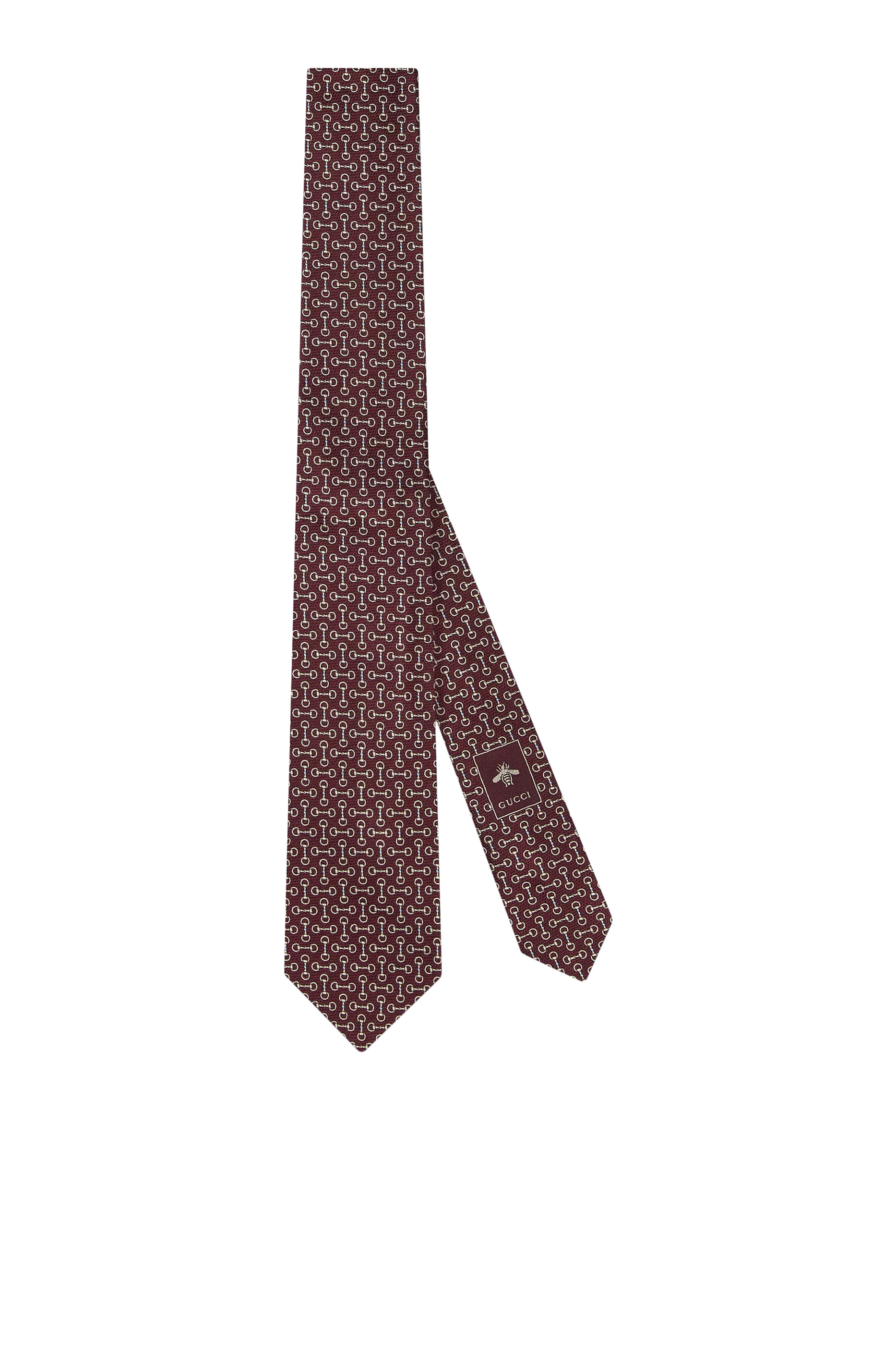 Horsebit Silk Jacquard Tie