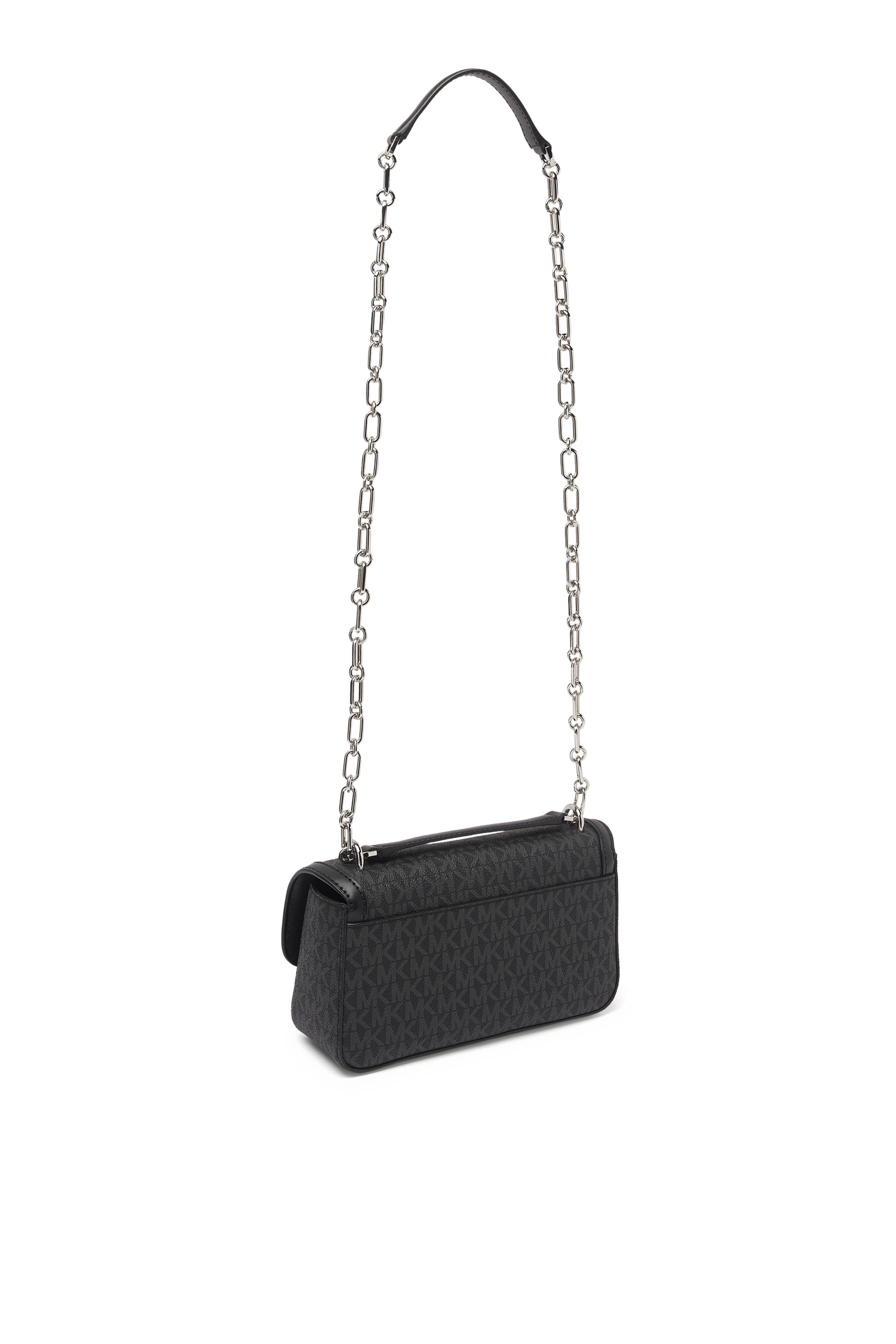 Jet Set Large Signature Logo Print Woven Crossbody Bag