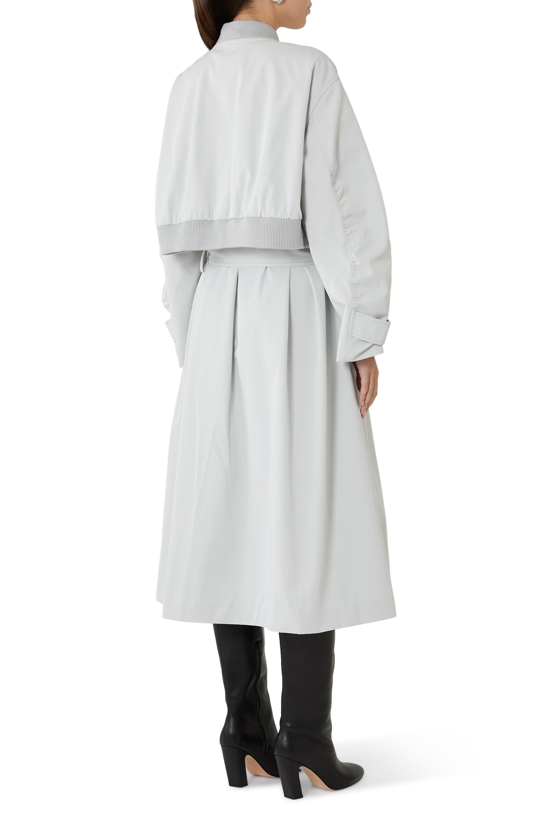 Two-Piece Water-Repellent Technical Cotton Trench Coat