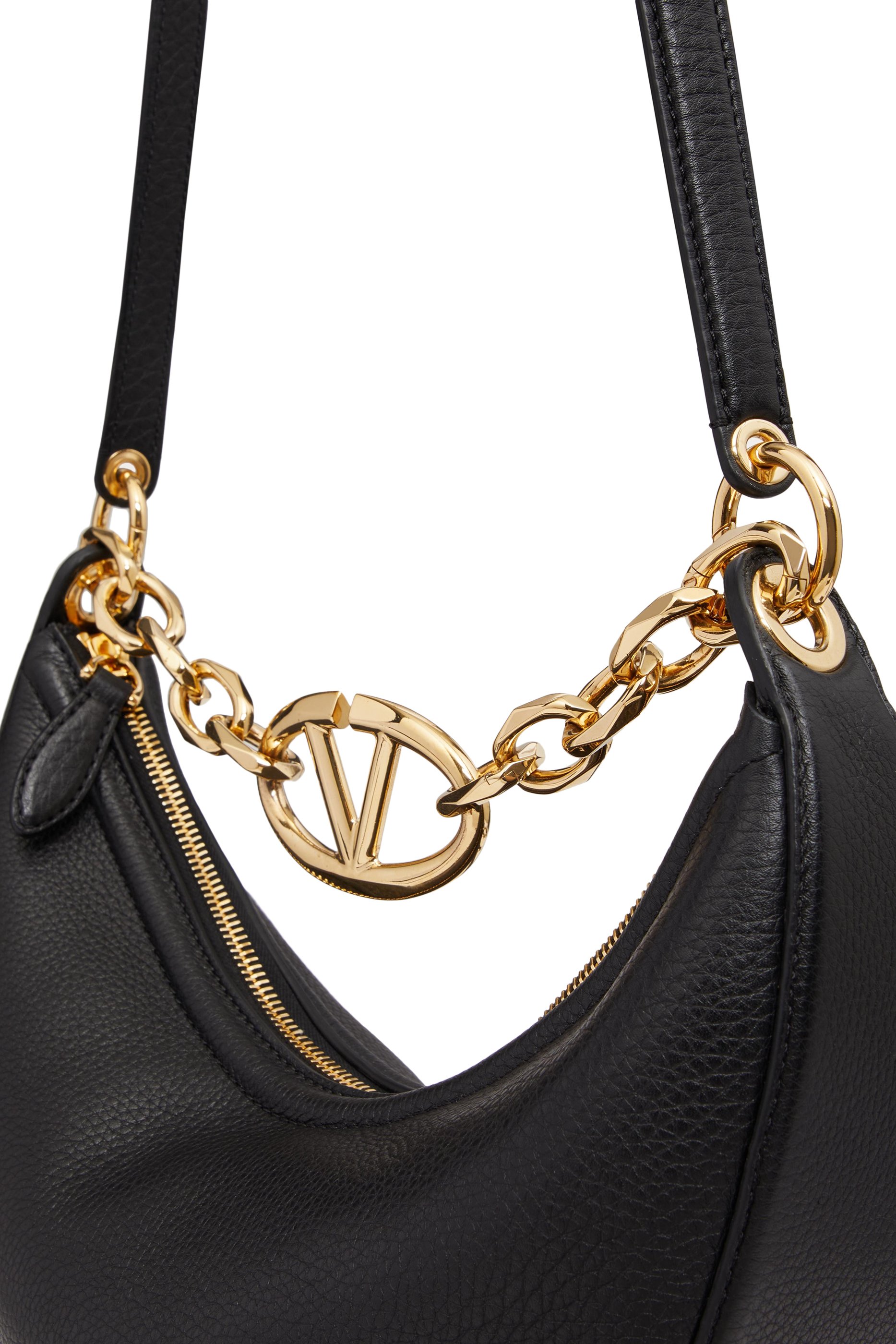 Small VLogo Moon Hobo Bag