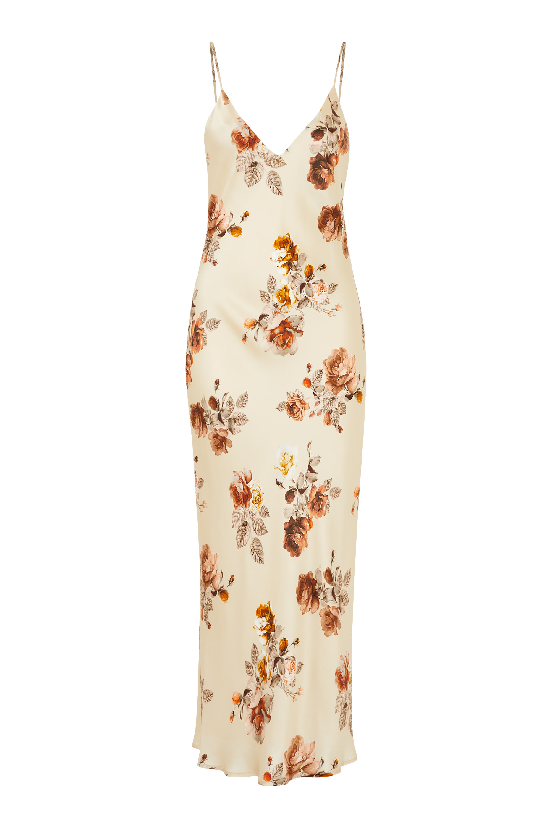 Seridie Slip Midi Tonal Rose Dress