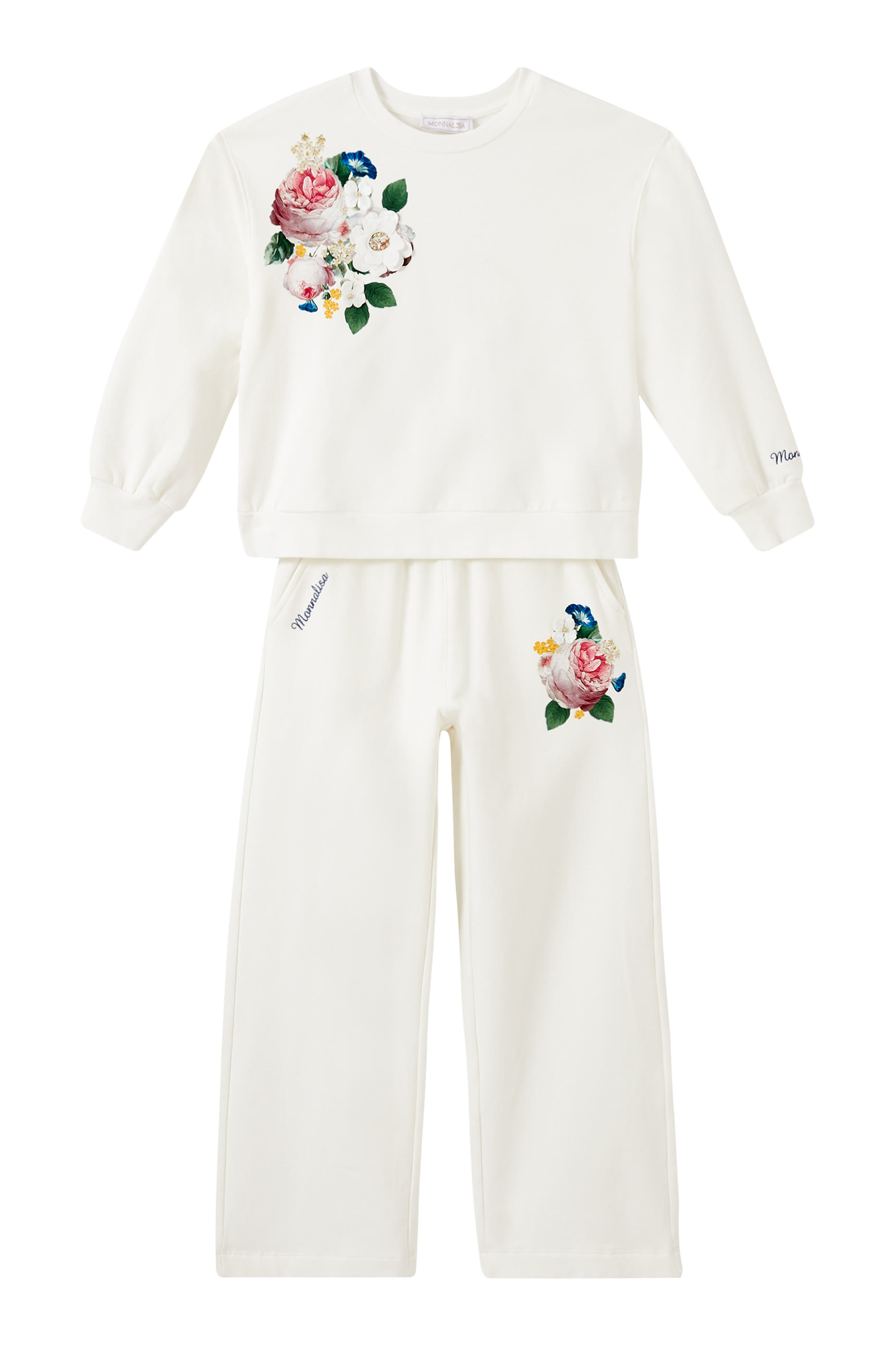 Kids Printed Cotton Sweatshirt and Sweatpants Set