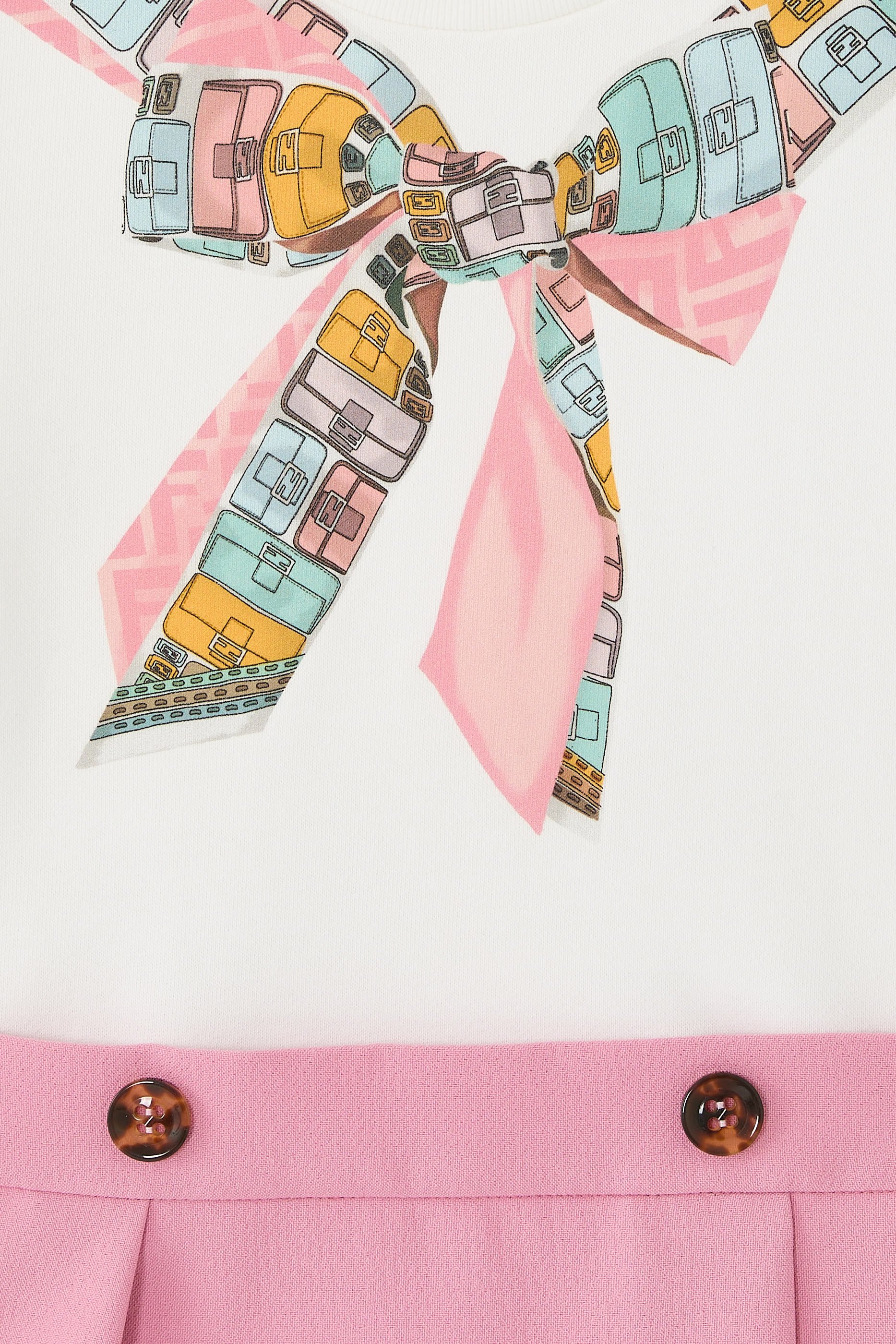 Kids Ribbon-Print Dress