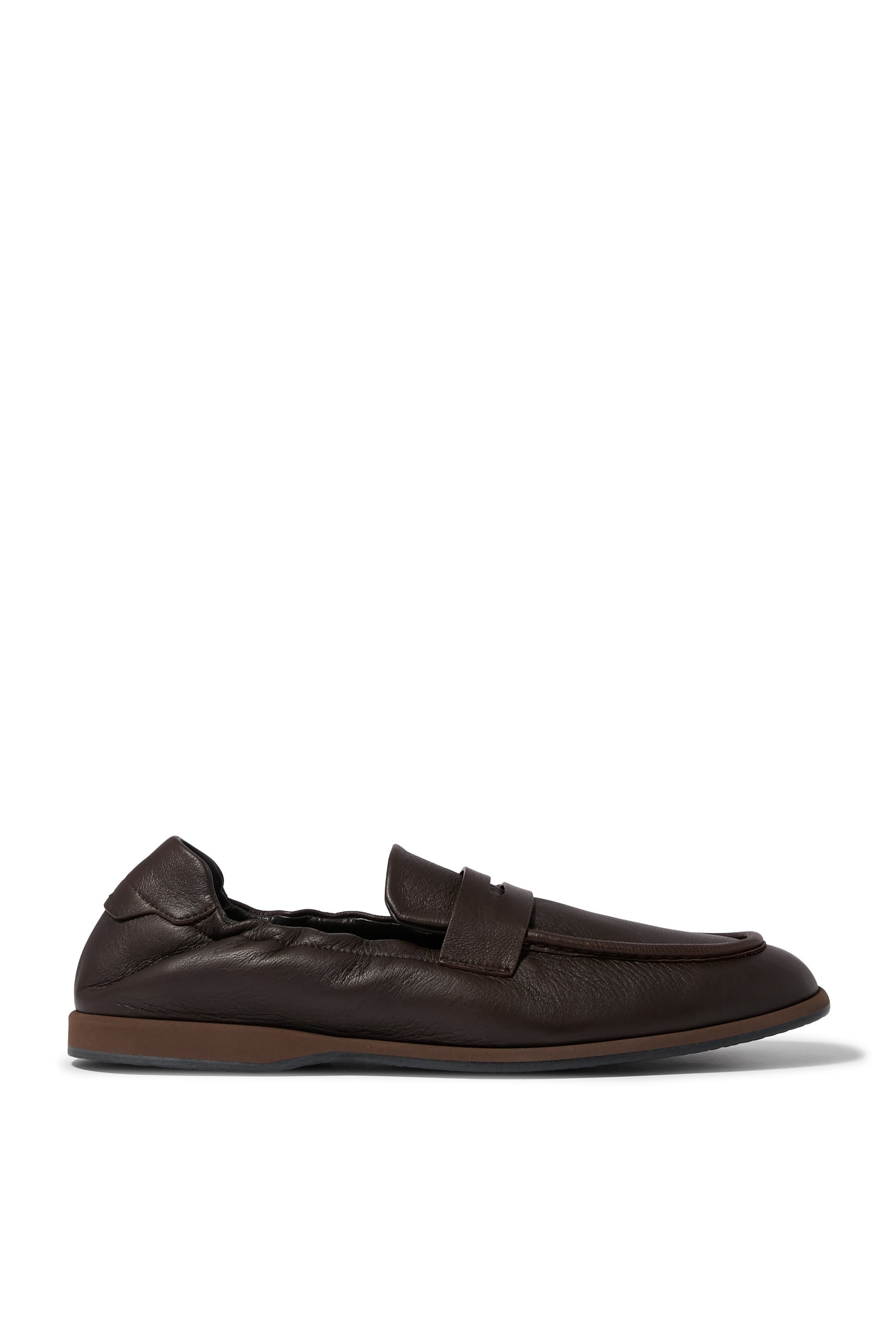 Elk Leather Penny Loafers 