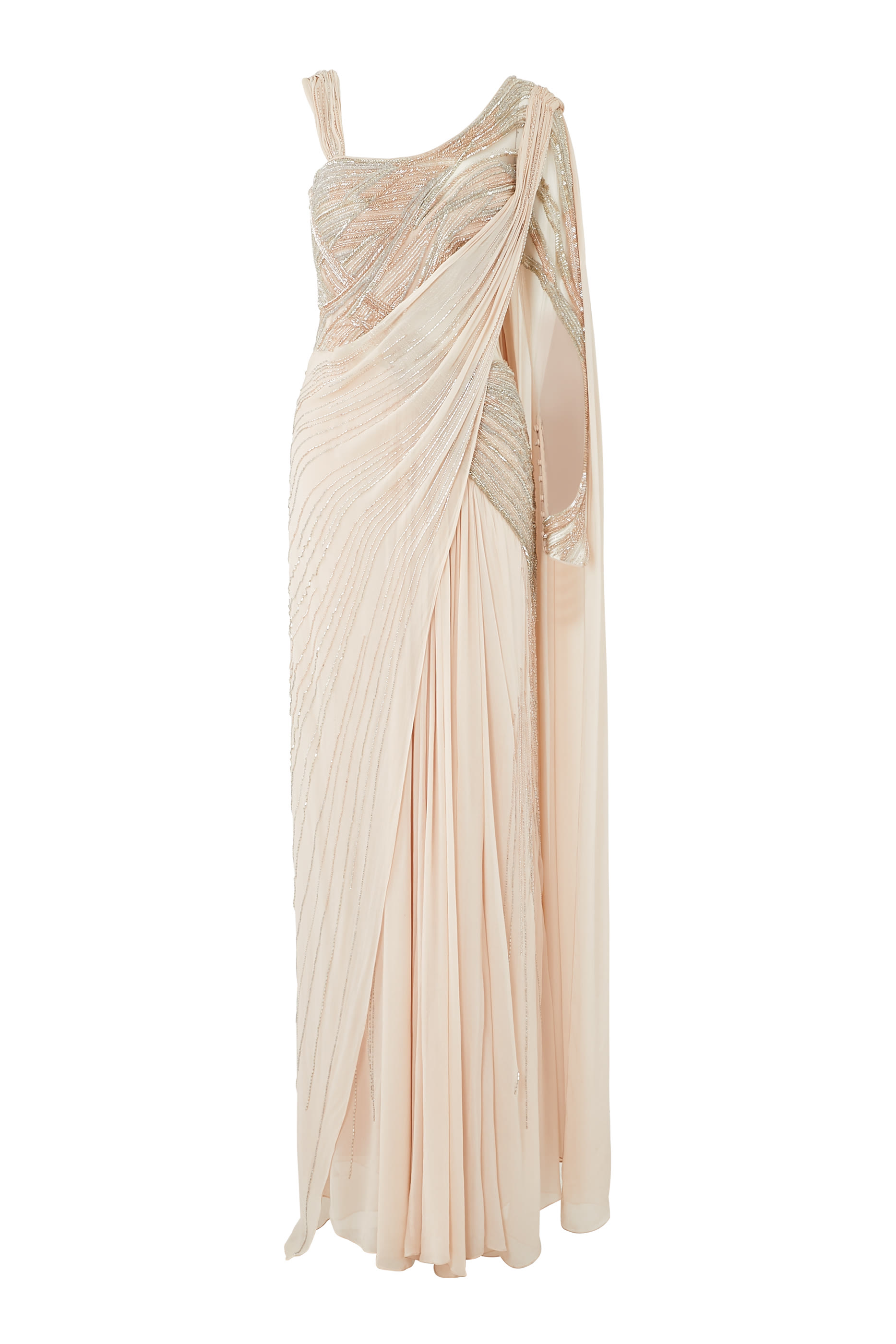 One Long Sleeve Saree Gown