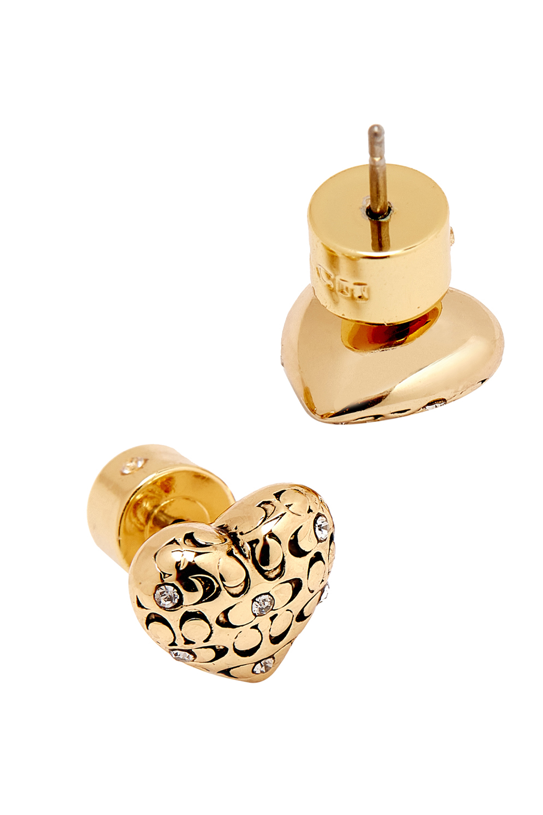 Signature Quilted Heart Stud Earrings
