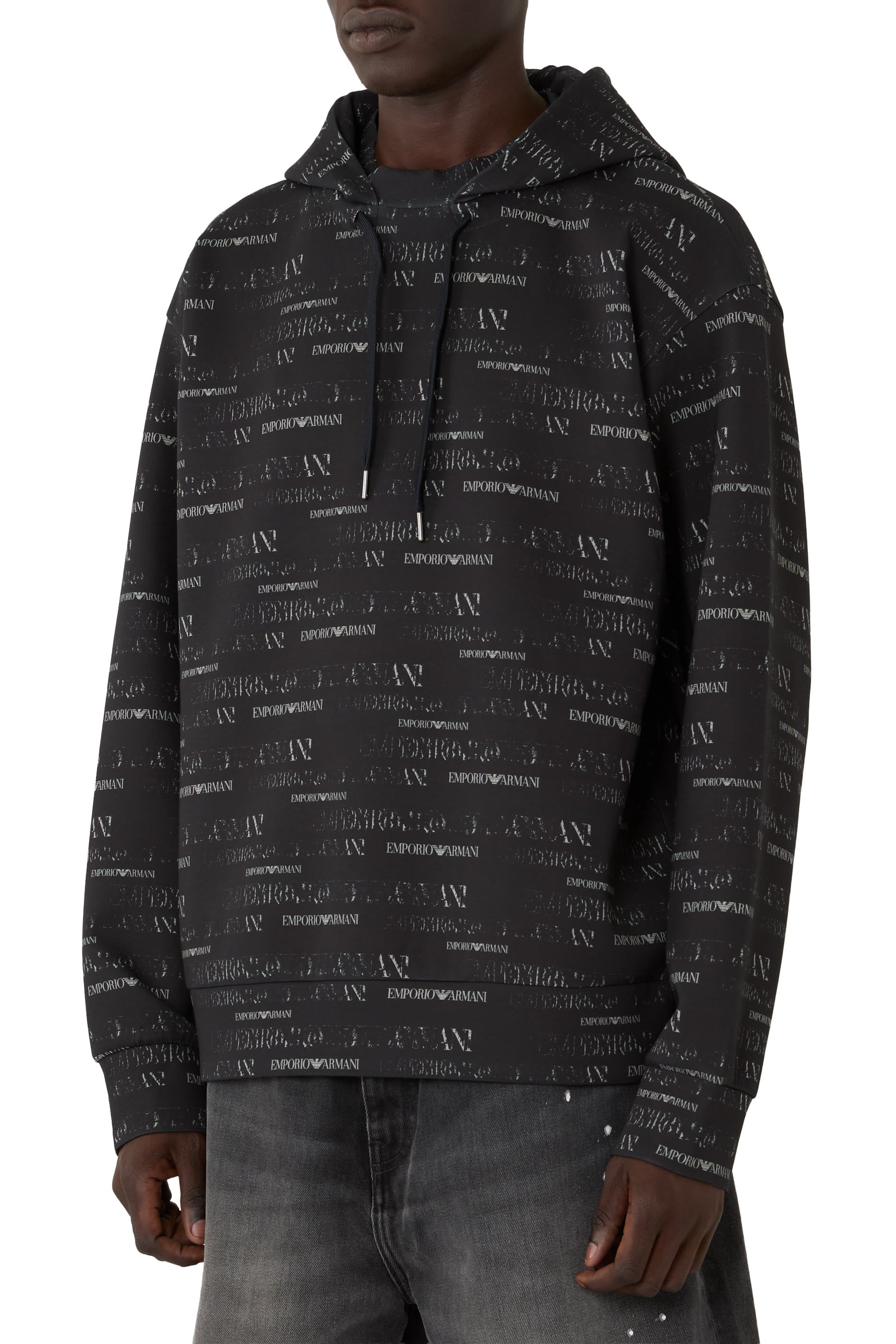All-Over Logo Print Hoodie 