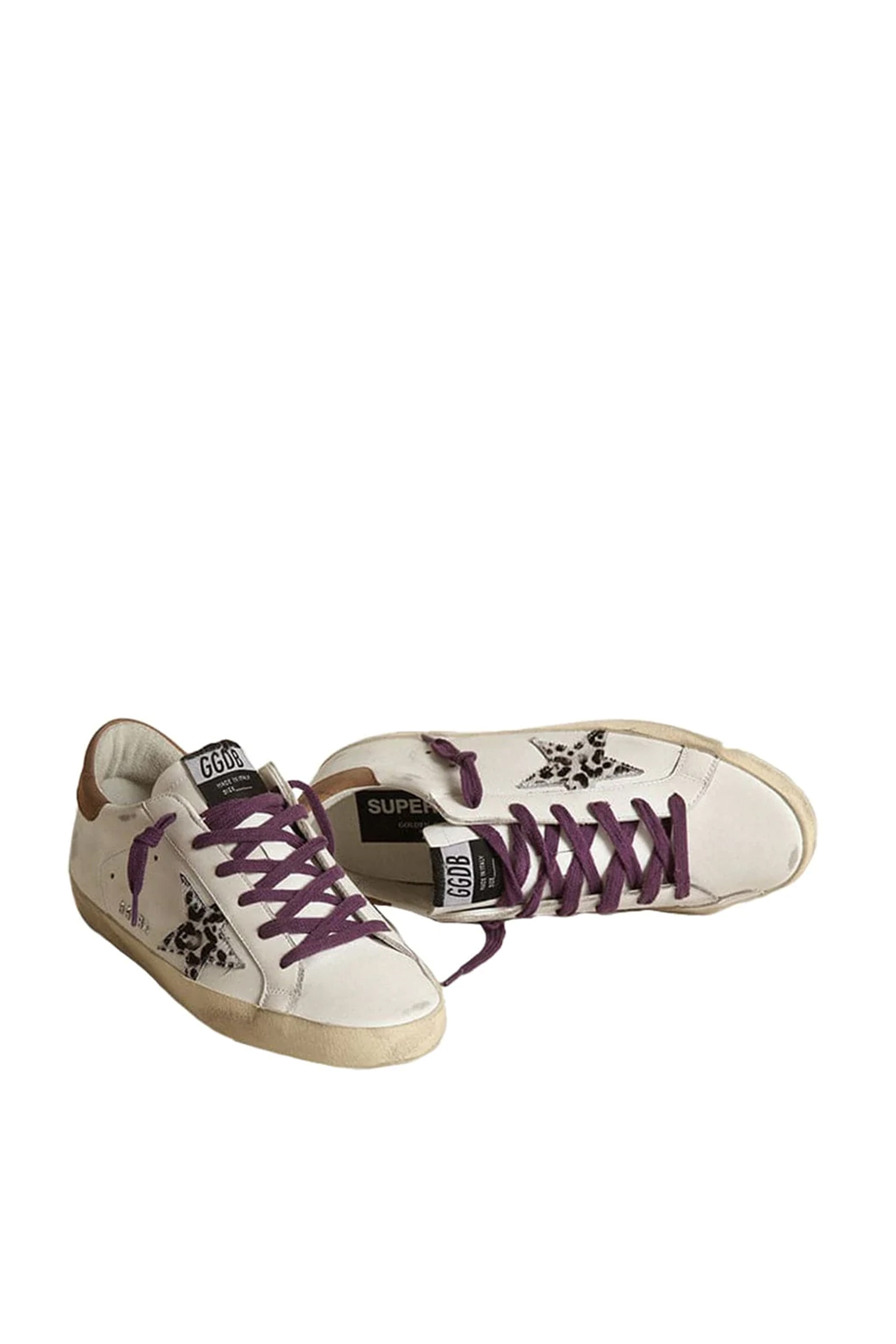Super-Star Sneakers with Zebra-Print Star