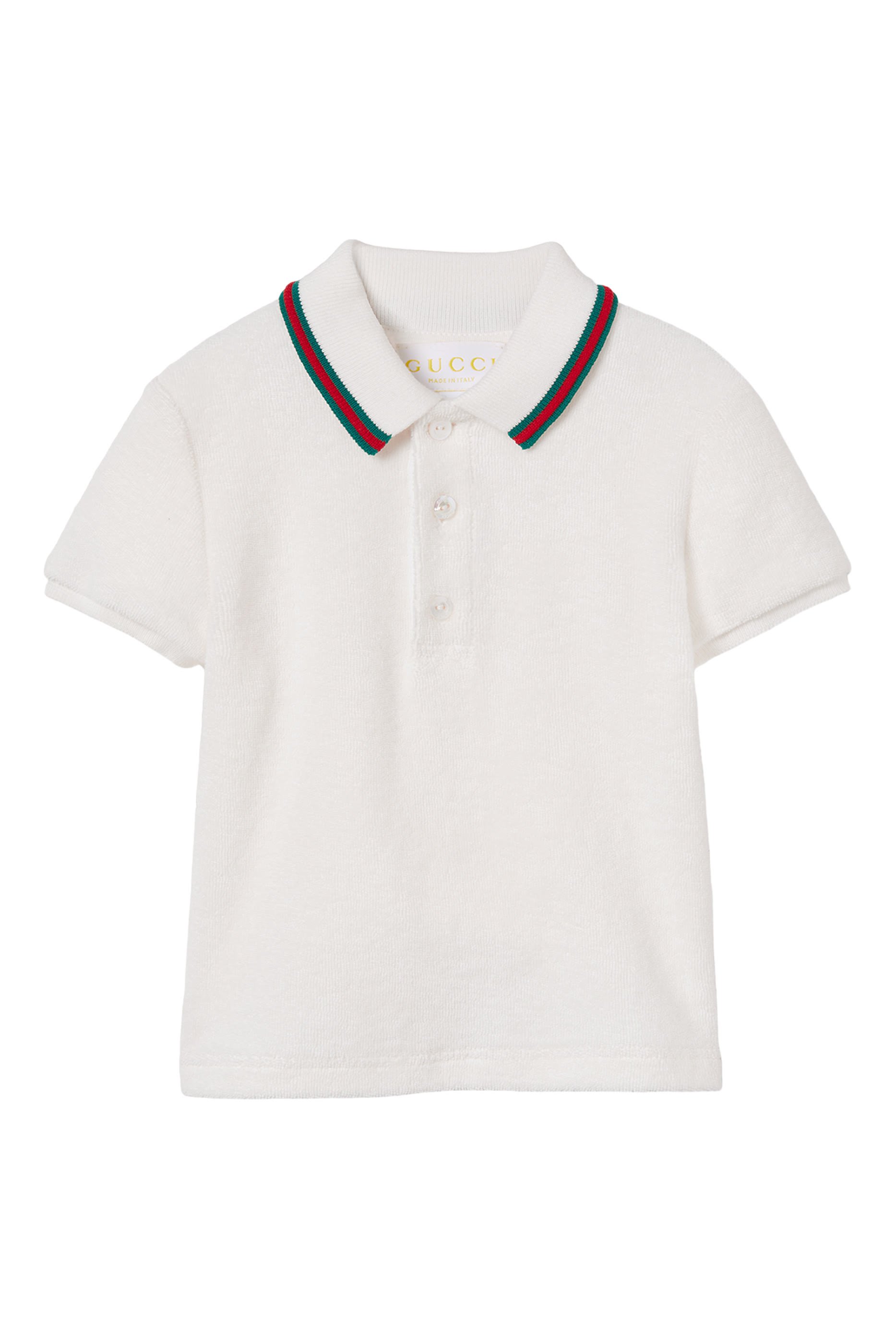 Kids Web Stripe Polo Shirt