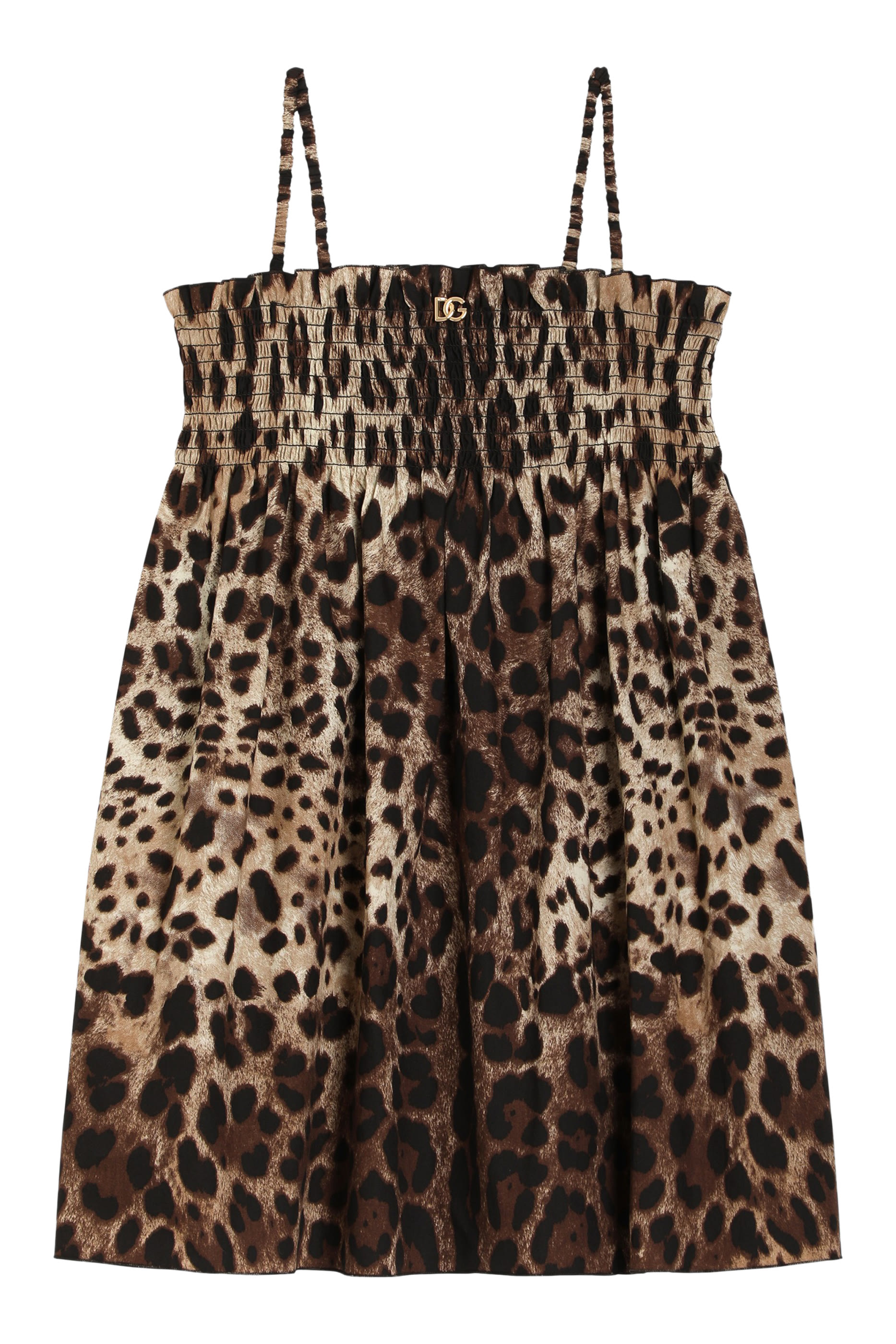 Kids Leopard-Print Poplin Dress