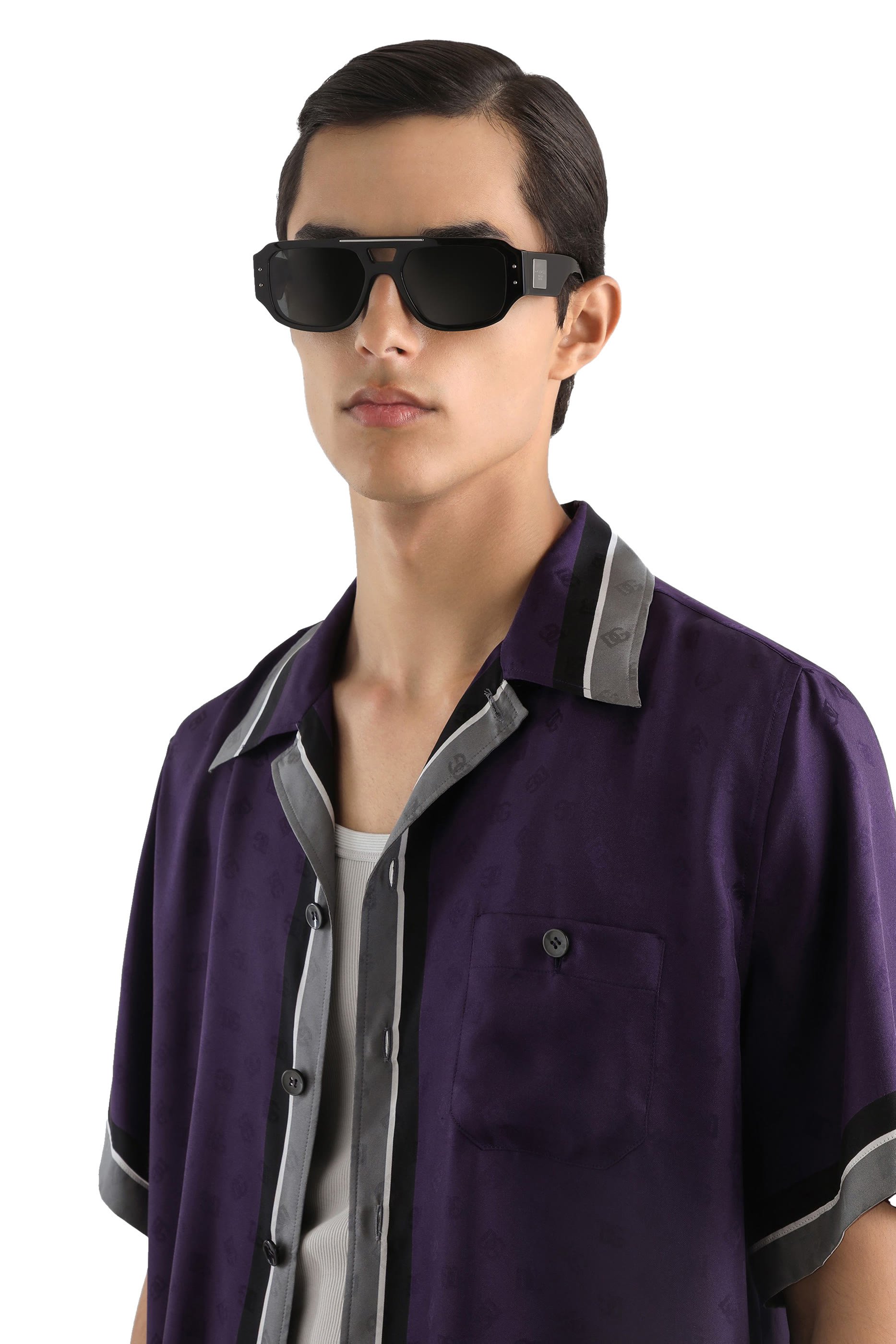 Logo & Stripe-Print Hawaii Twill Shirt