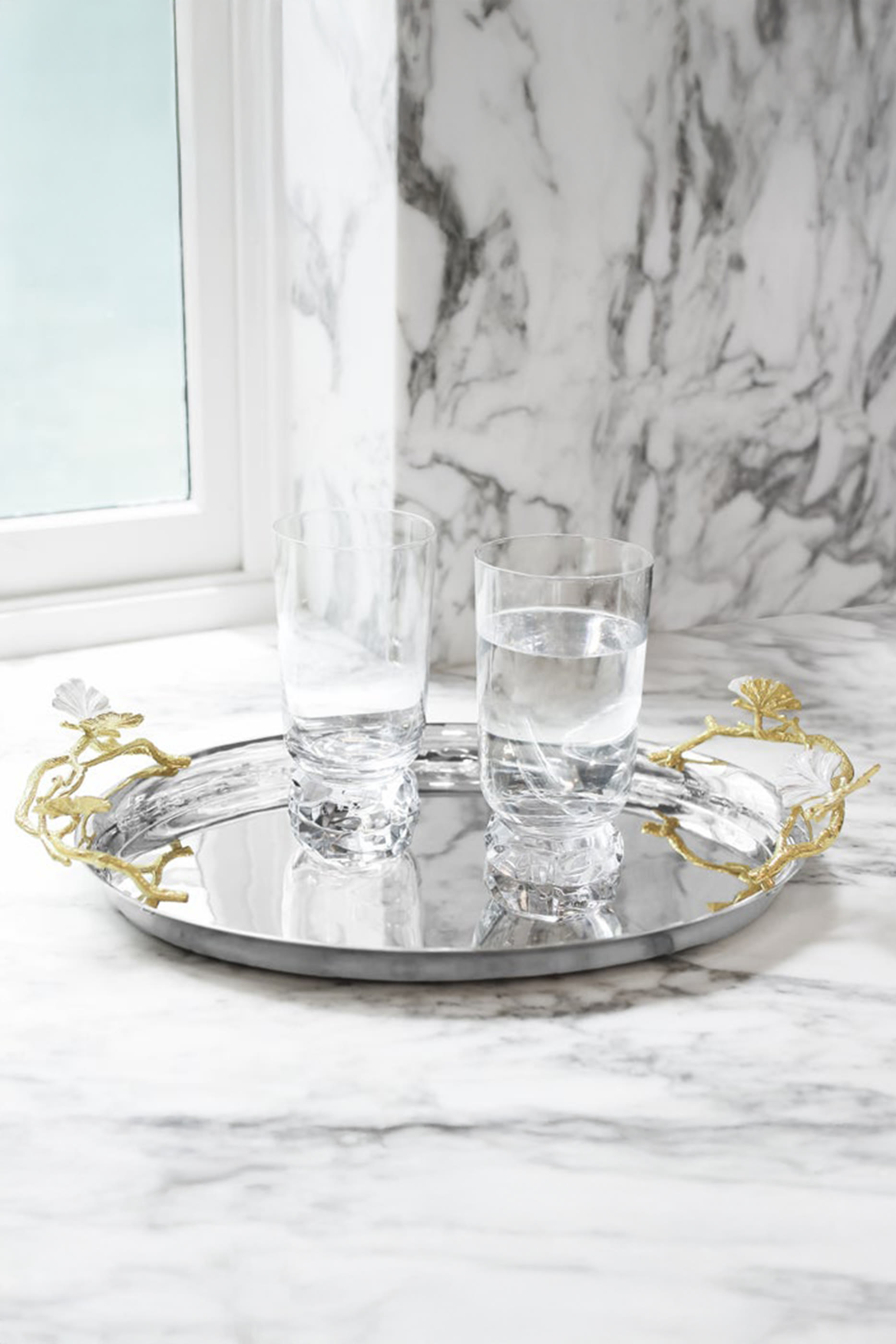 Butterfly Ginkgo Medium Gold Tray