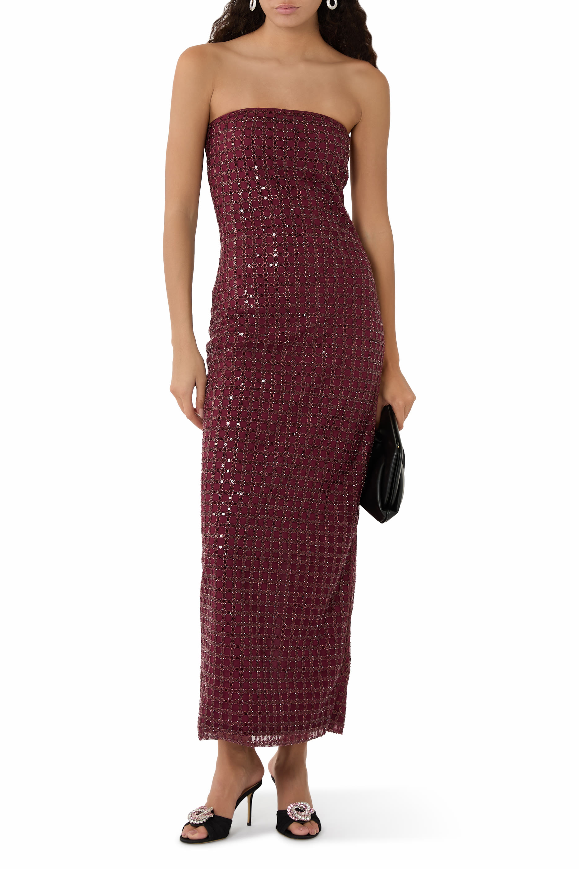 Beaded Maxi Tube Dress
