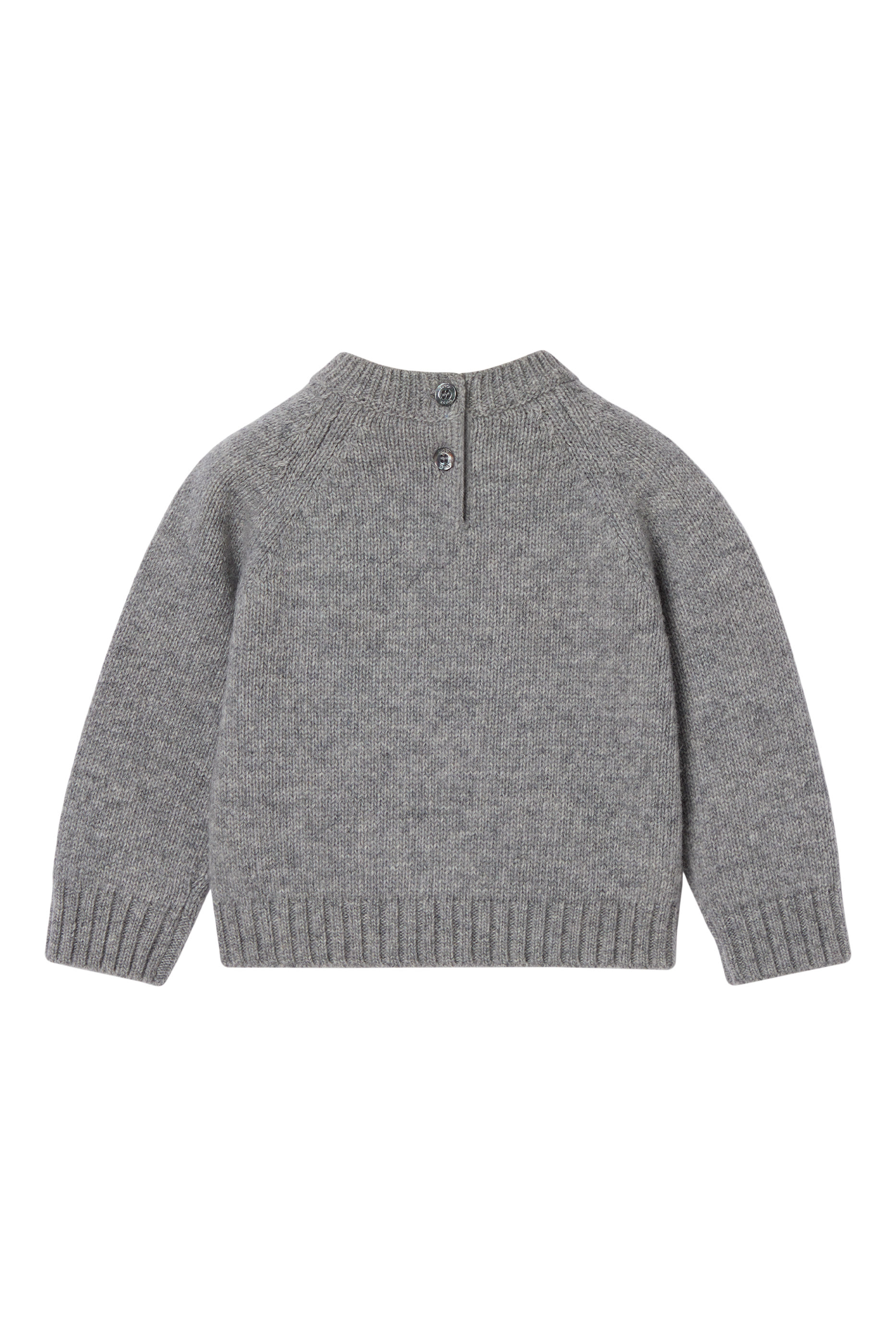 Kids Logo Embroidered Wool Sweater