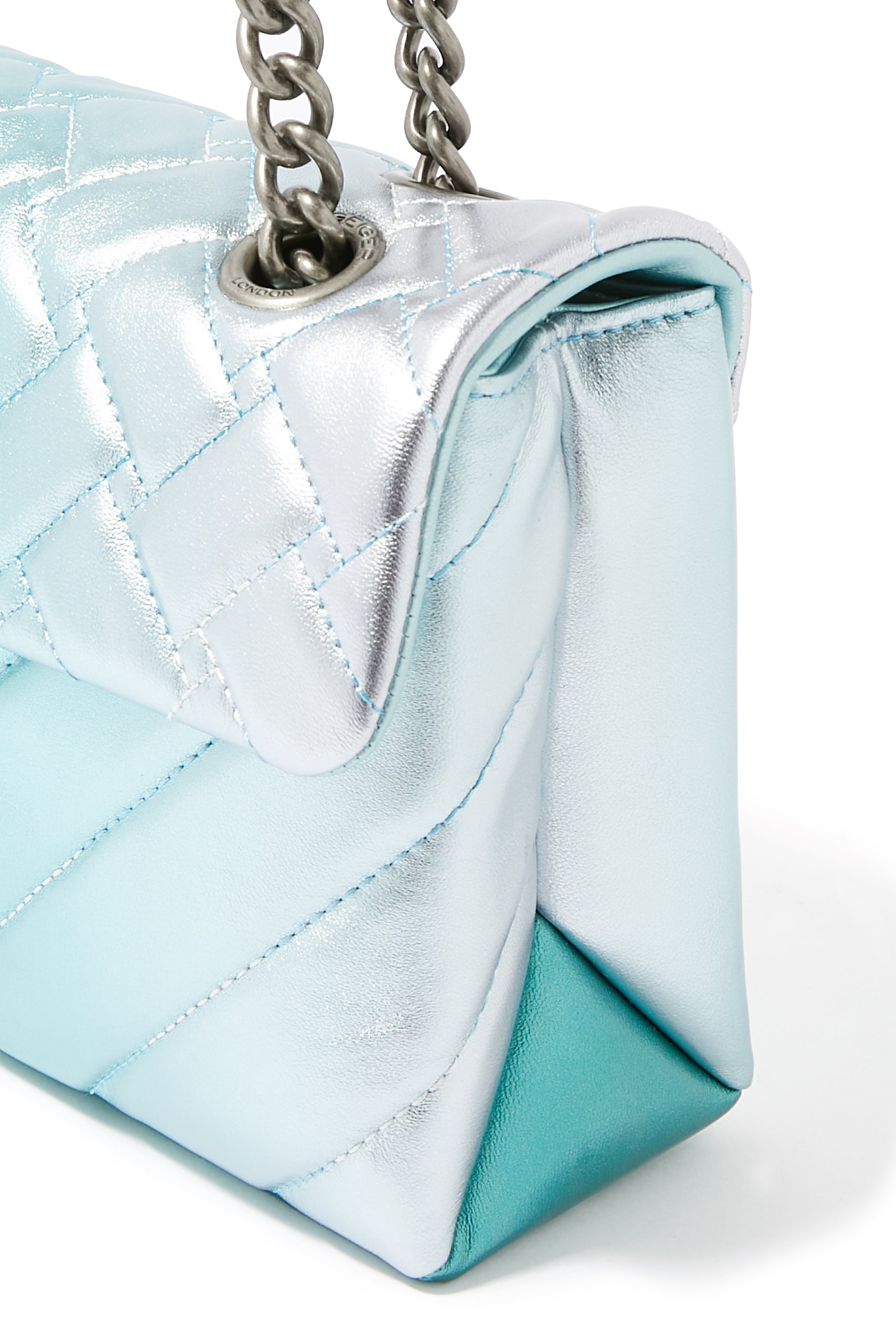 Metallic Leather Kensington Shoulder Bag