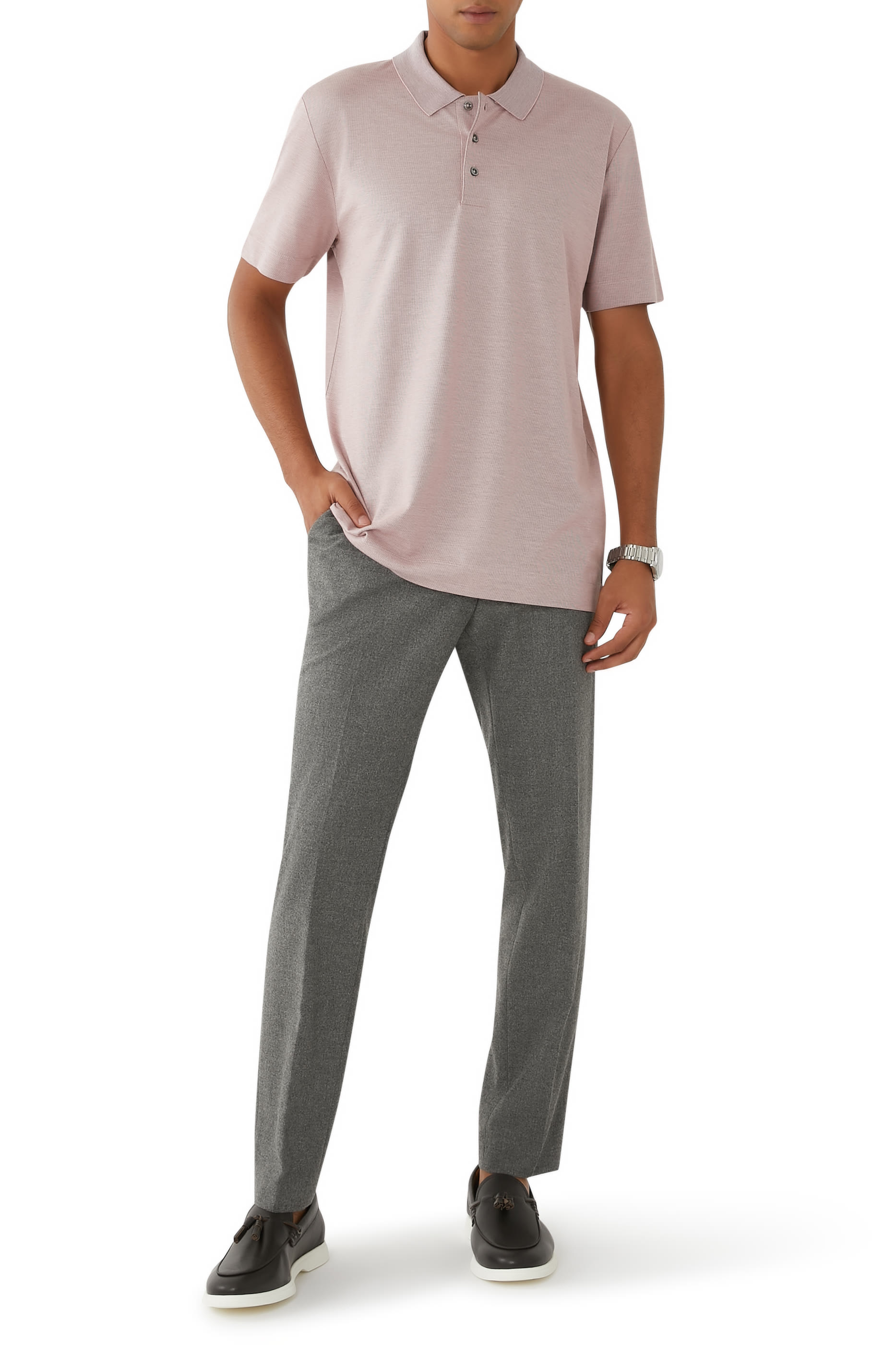 Slim-Fit Trousers in Stretch Flannel