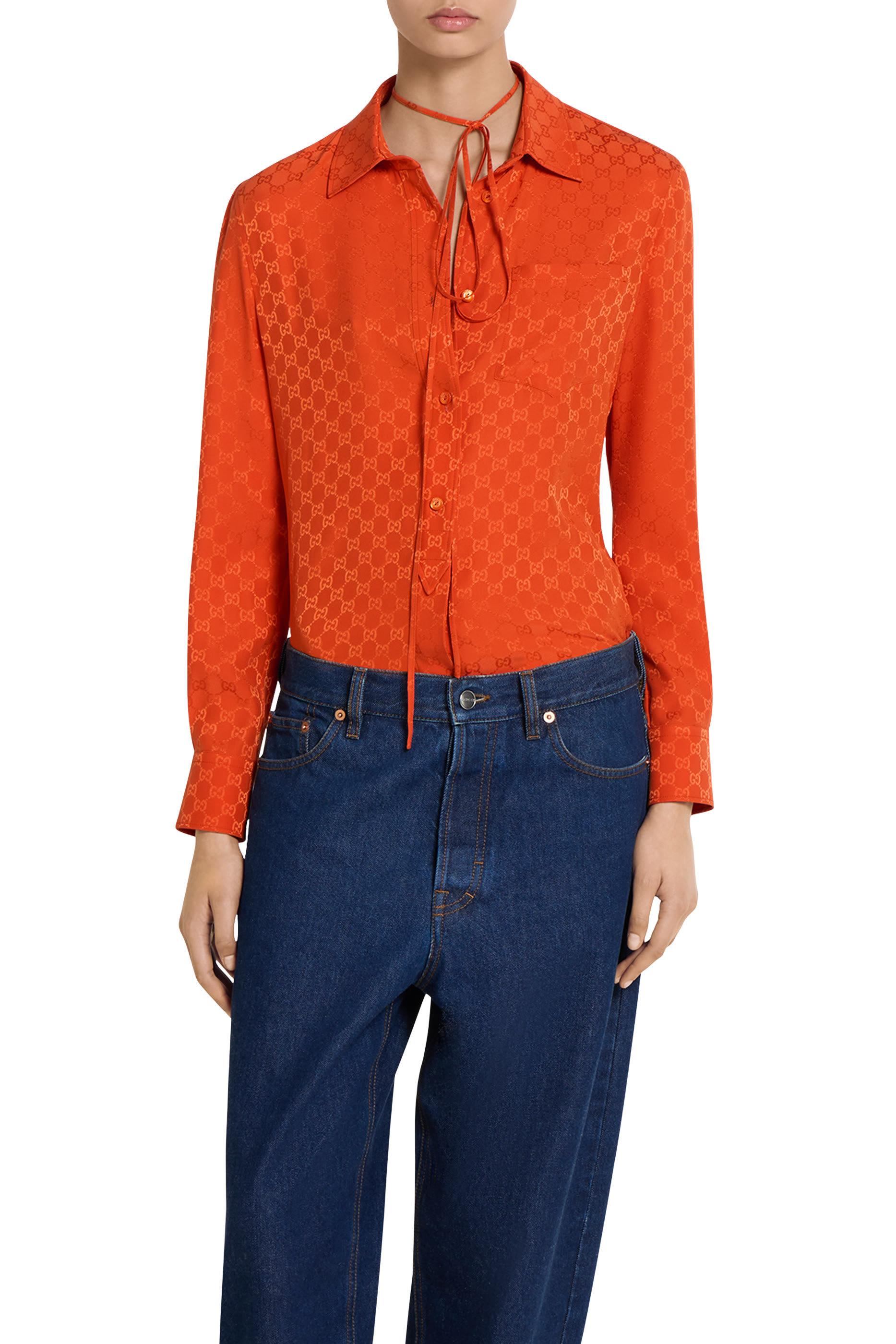 GG Silk Jacquard Shirt