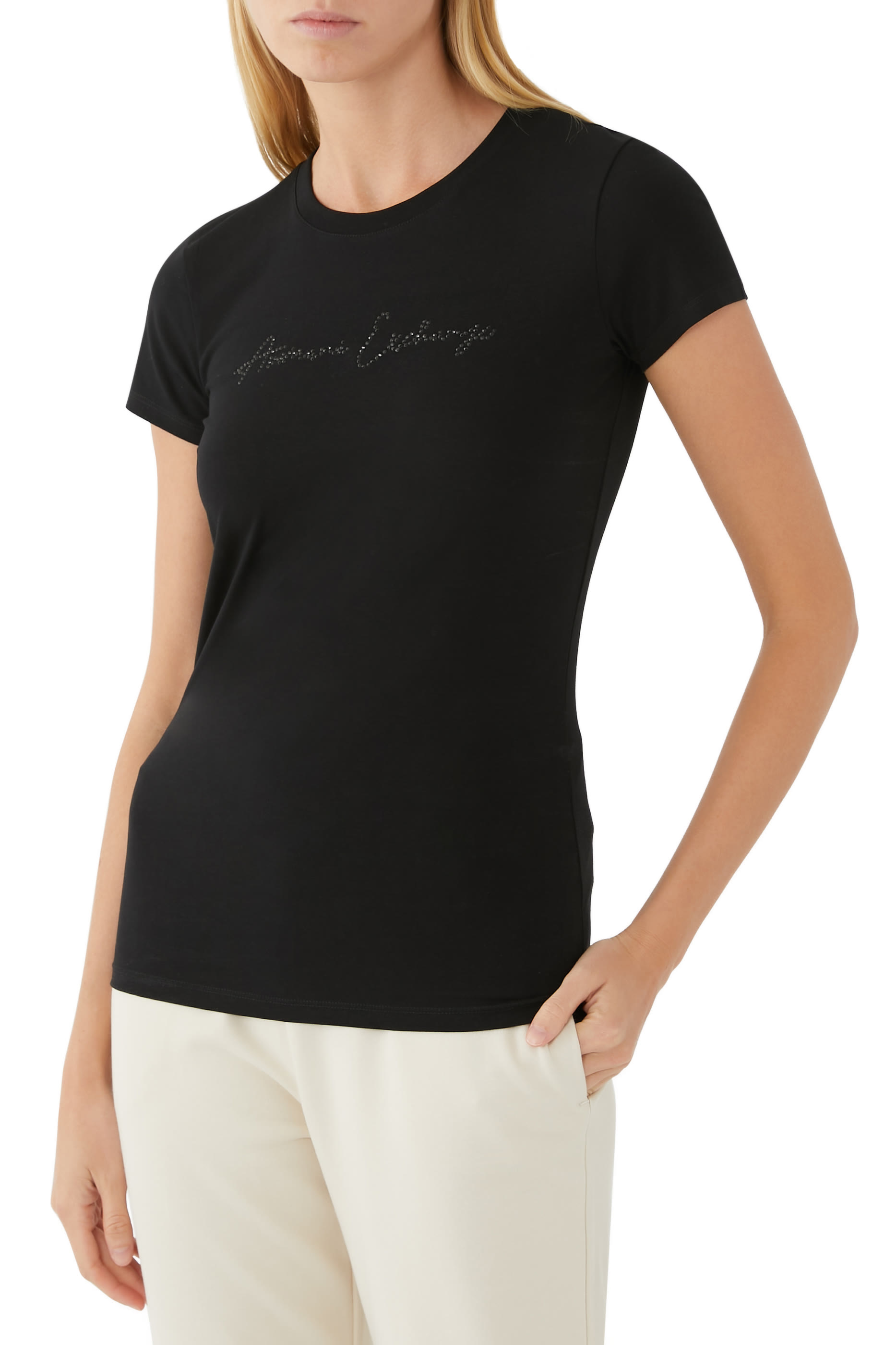 Route 66 Embellished AX Logo T-Shirt