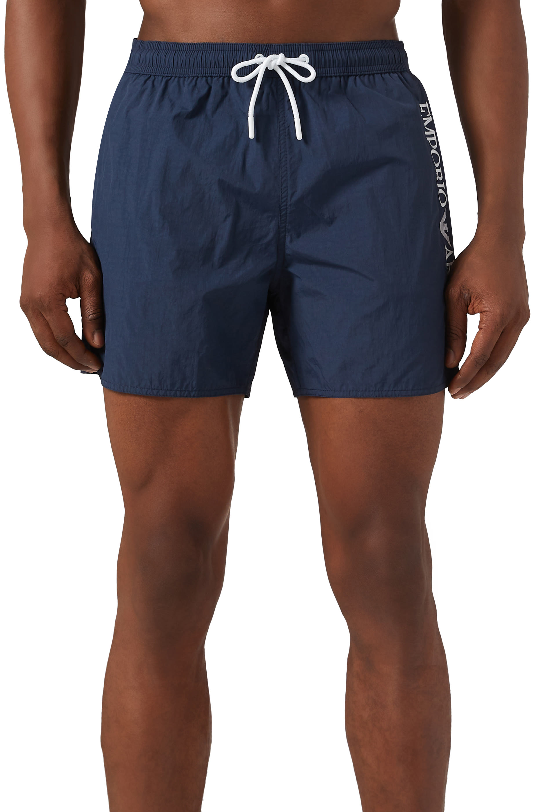 Embroidered Veryical Logo Swimshorts