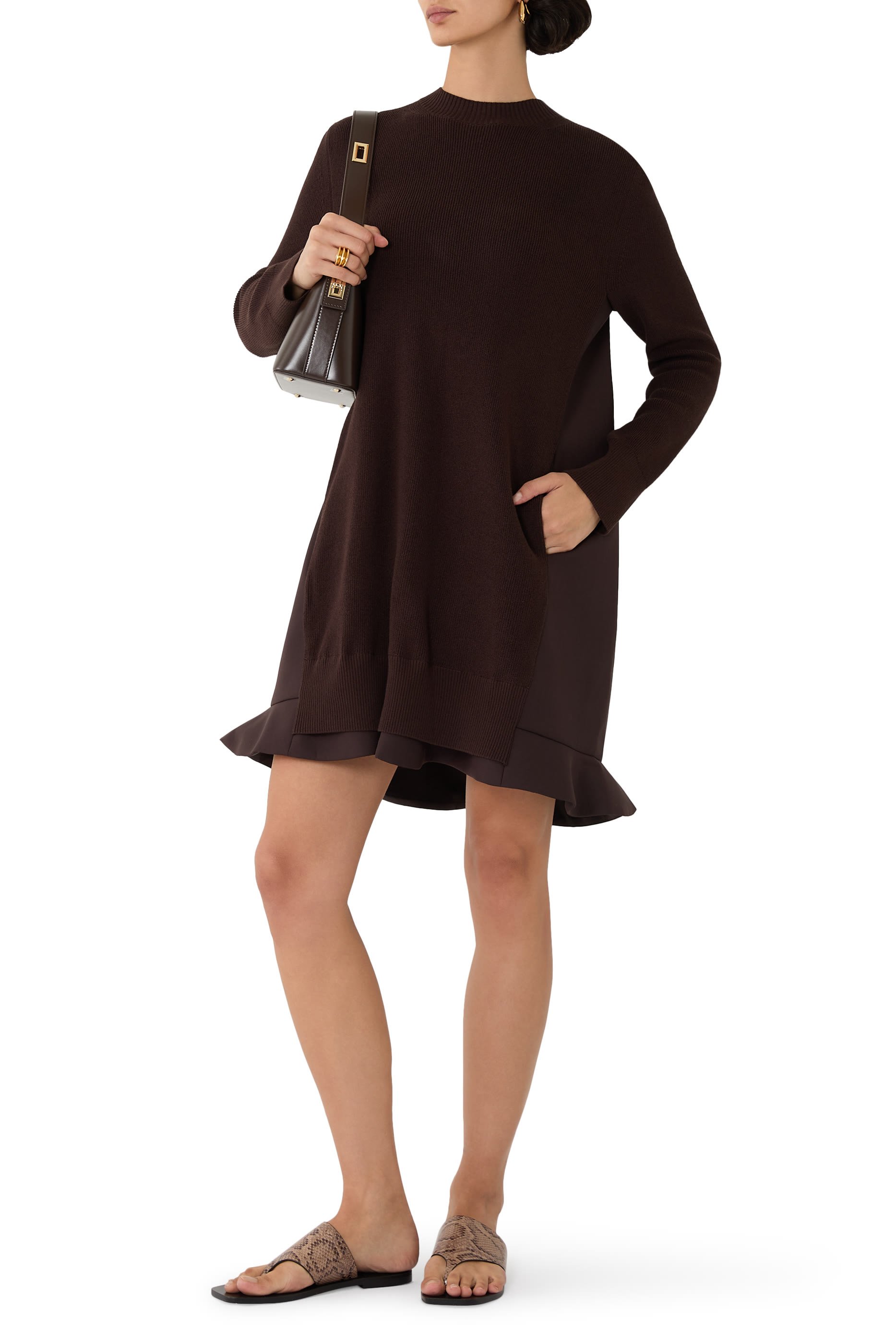 Suiting Mix Knit Dress