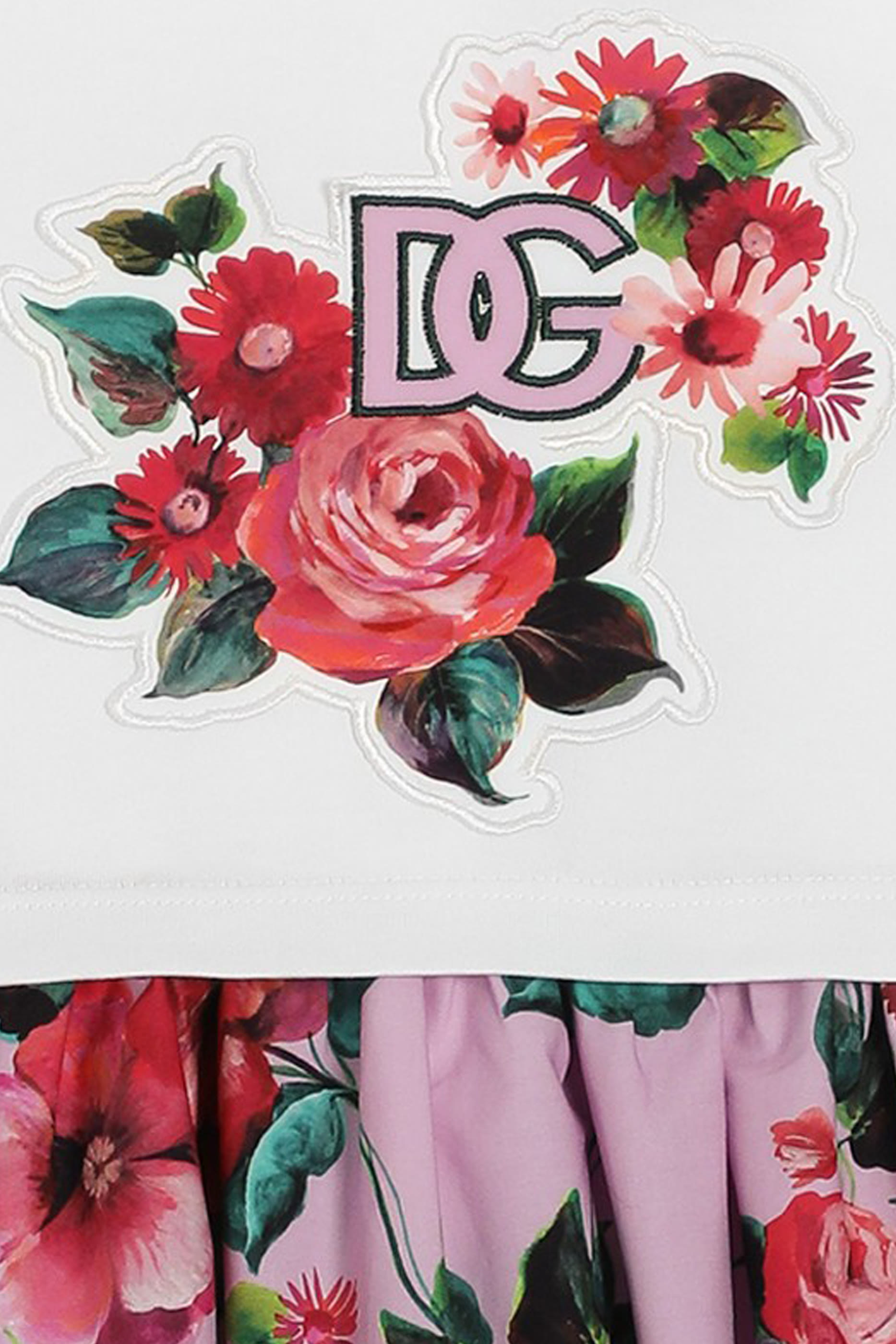 Kids Printed Poplin and Jersey Dress