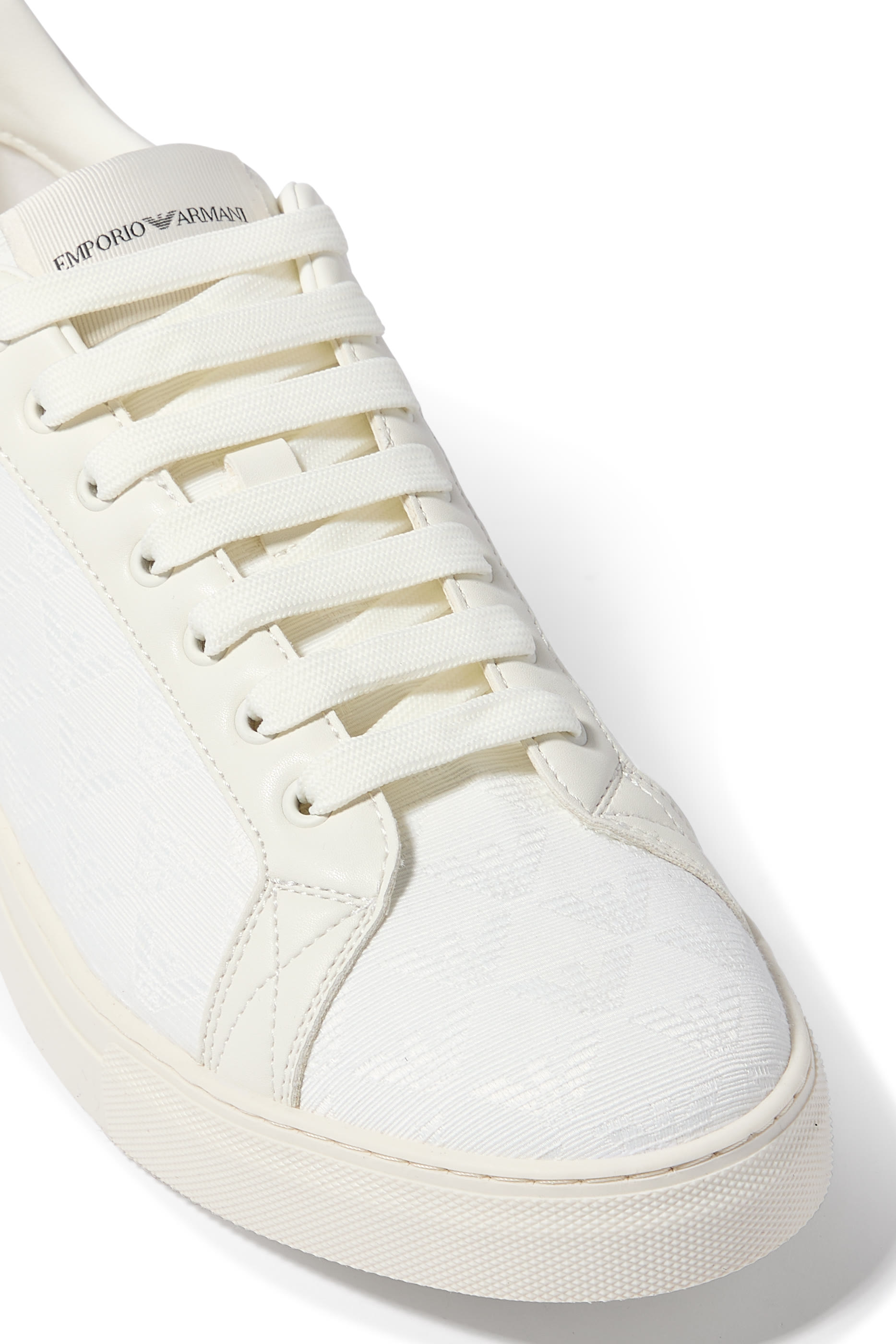  Nylon Sneakers with Jacquard All-Over Eagle Logo