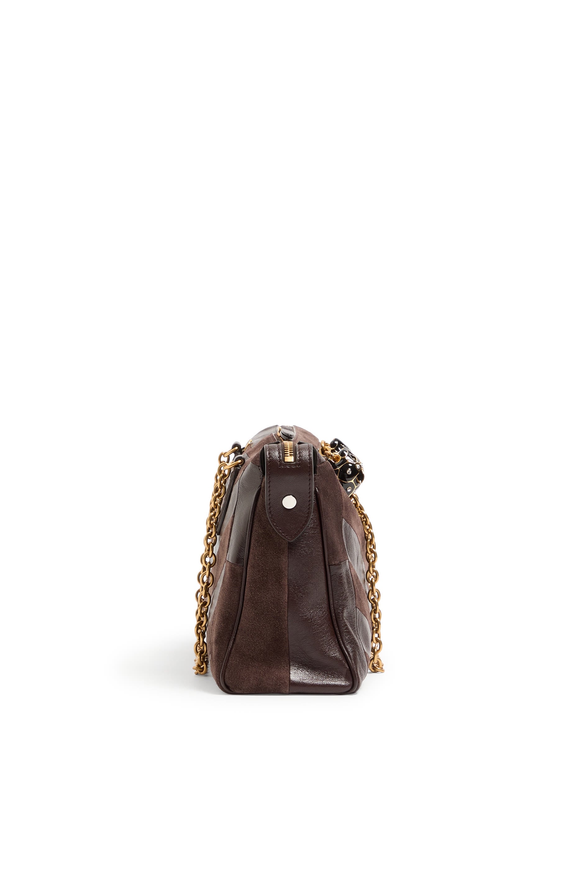 Panthea Chevron Motif Medium Shoulder Bag