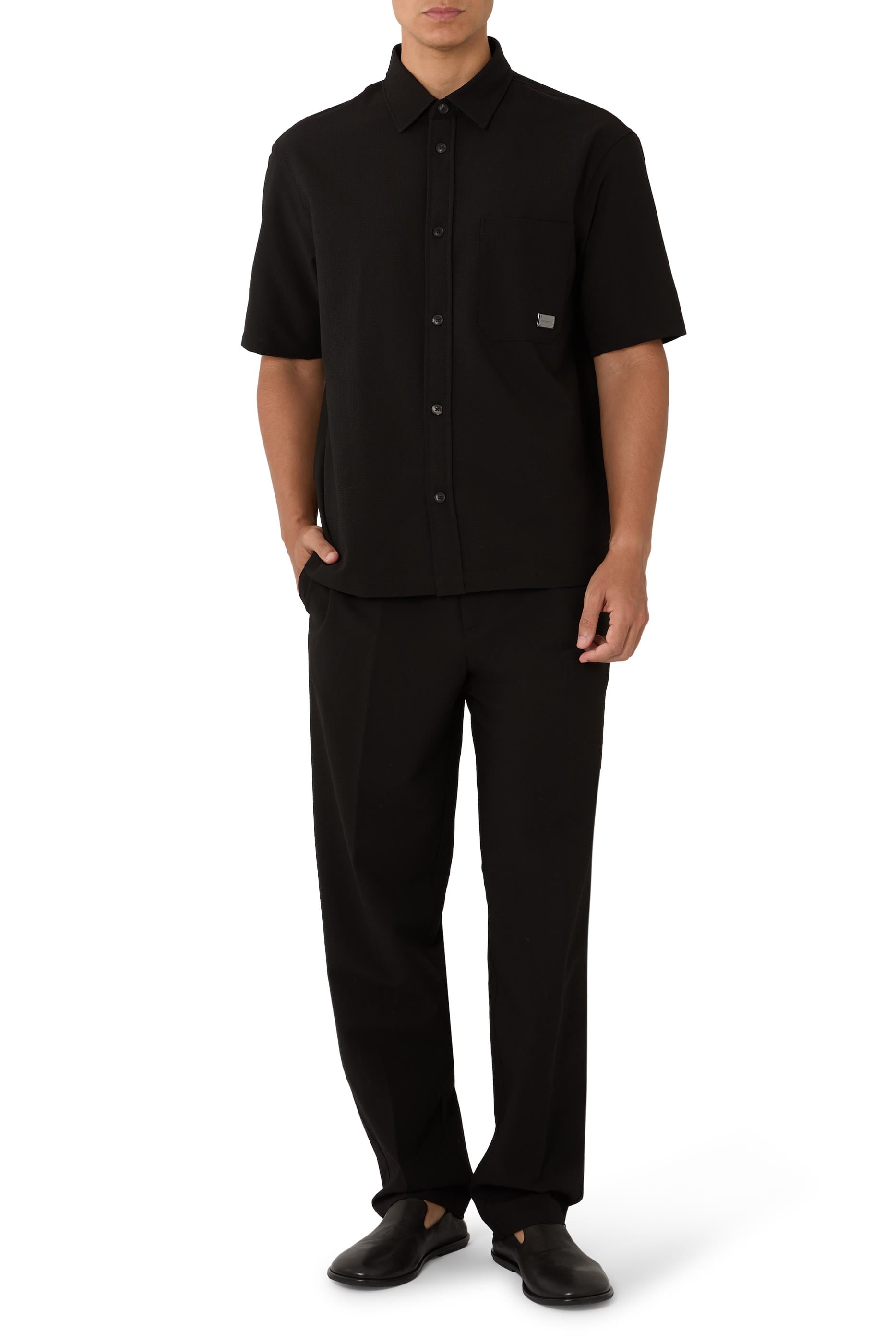 Seersucker Short Sleeves Shirt