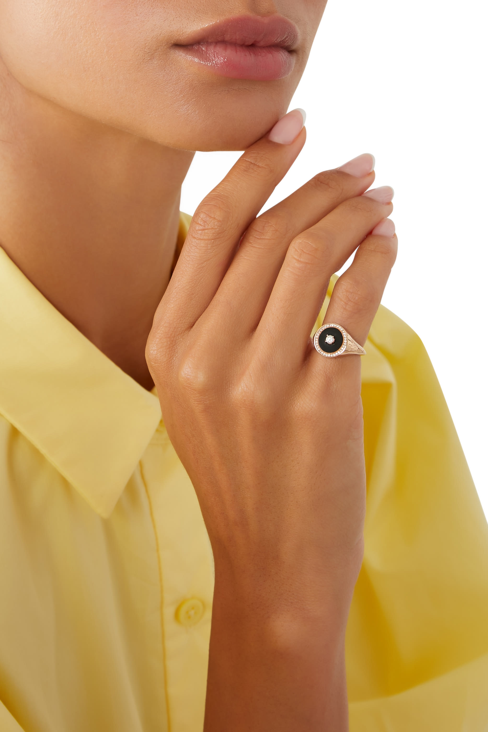 Fizzy Pinky Ring, 18k Rose Gold & Diamonds