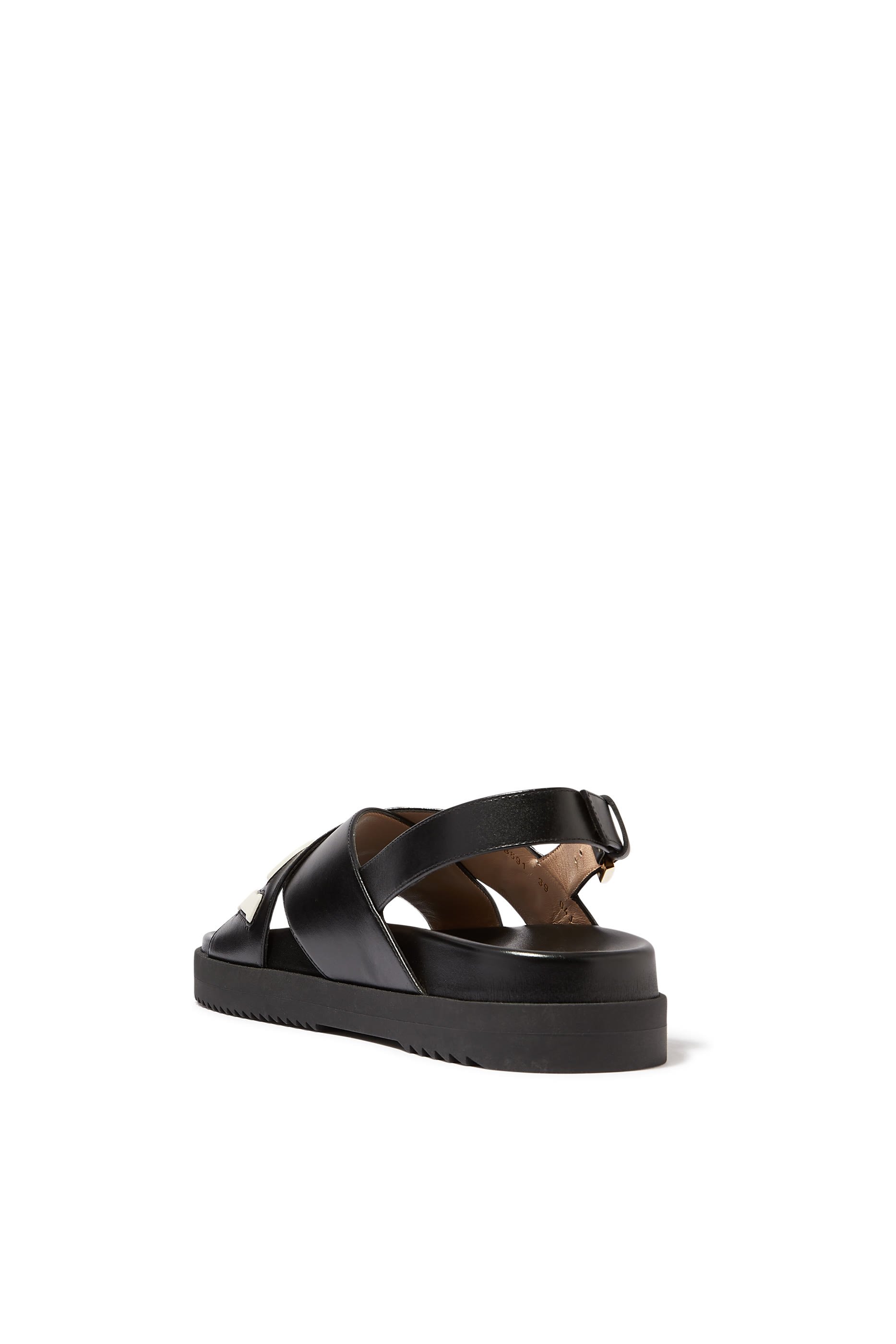 Logo Strap Slingback Sandals