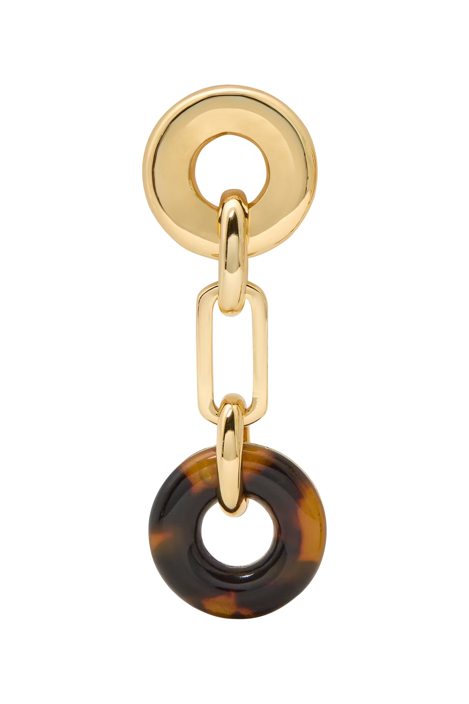 Interlock Linear Earrings, Titanium Posts & Cubic Zirconia, Acetate