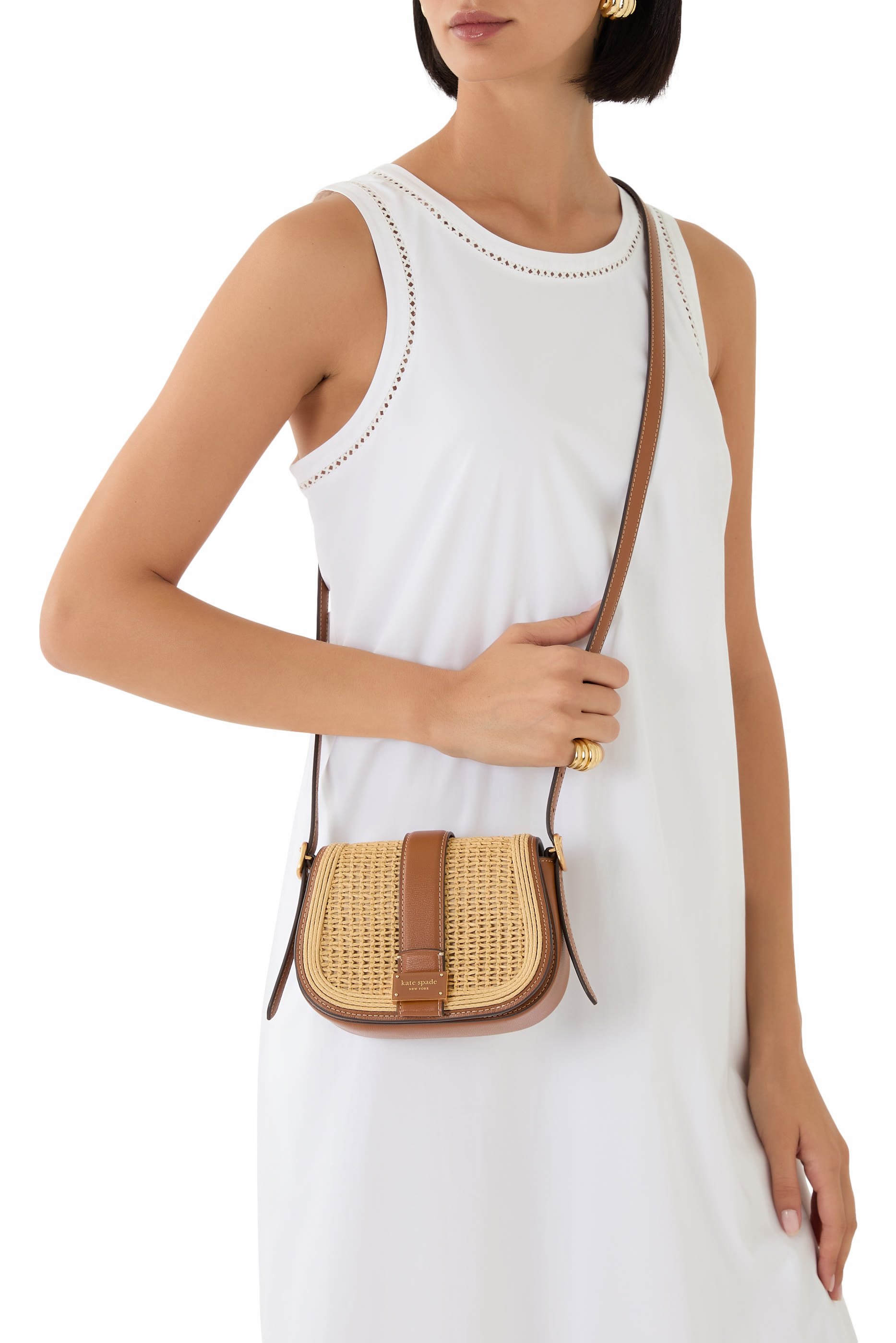 Nouveau Straw Saddle Bag