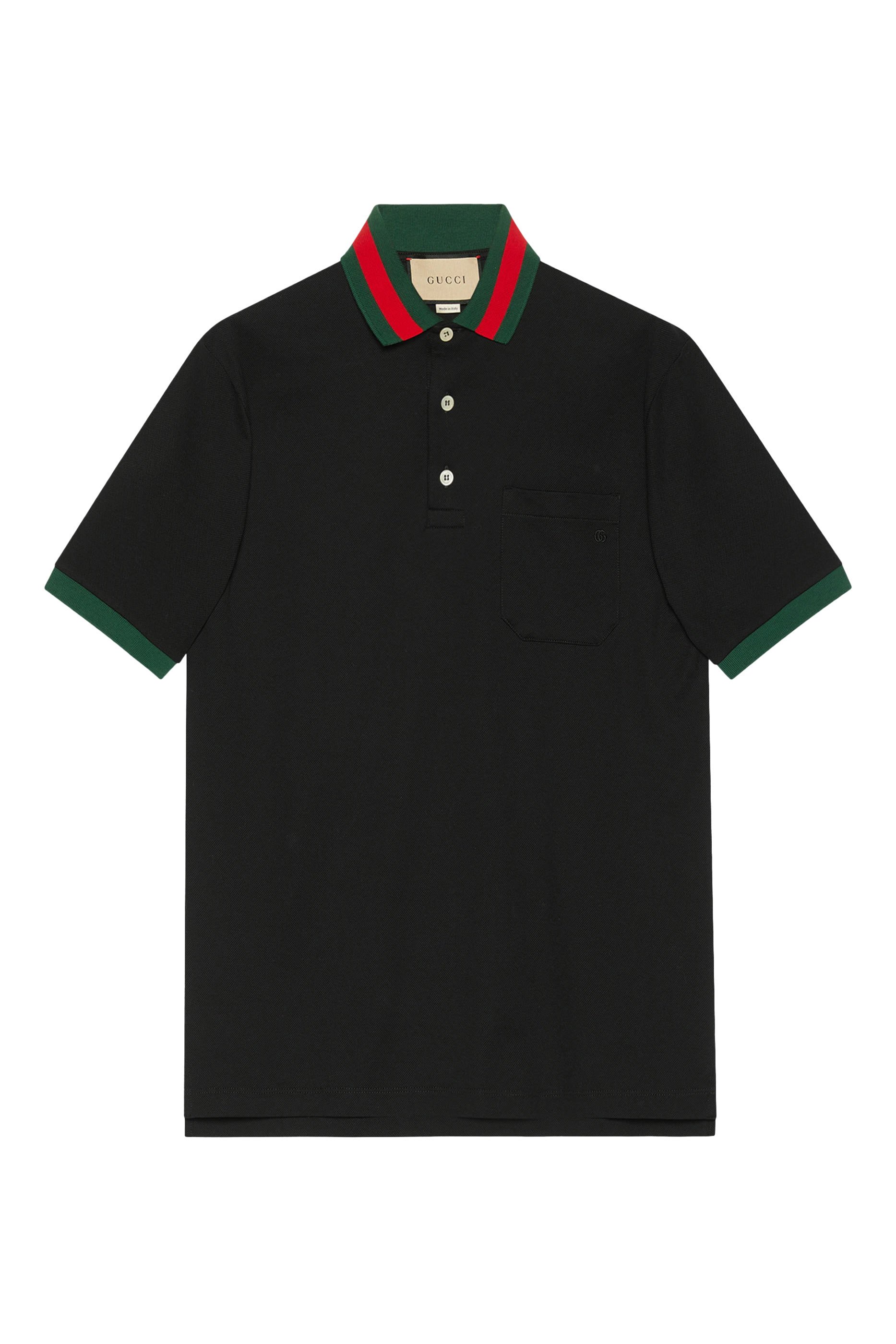 Cotton Piquet Polo with Web Collar