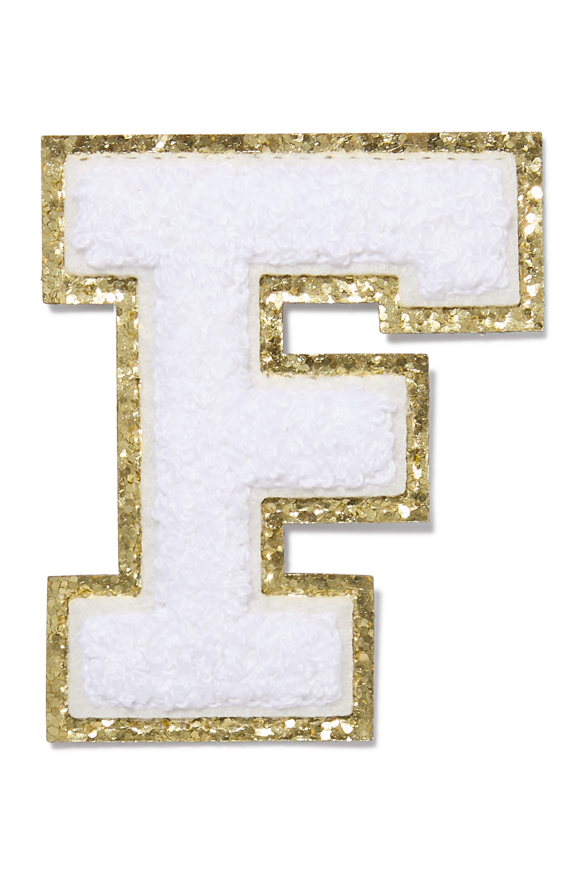 Kids Chenille Sparkle Letter 'F' Patch