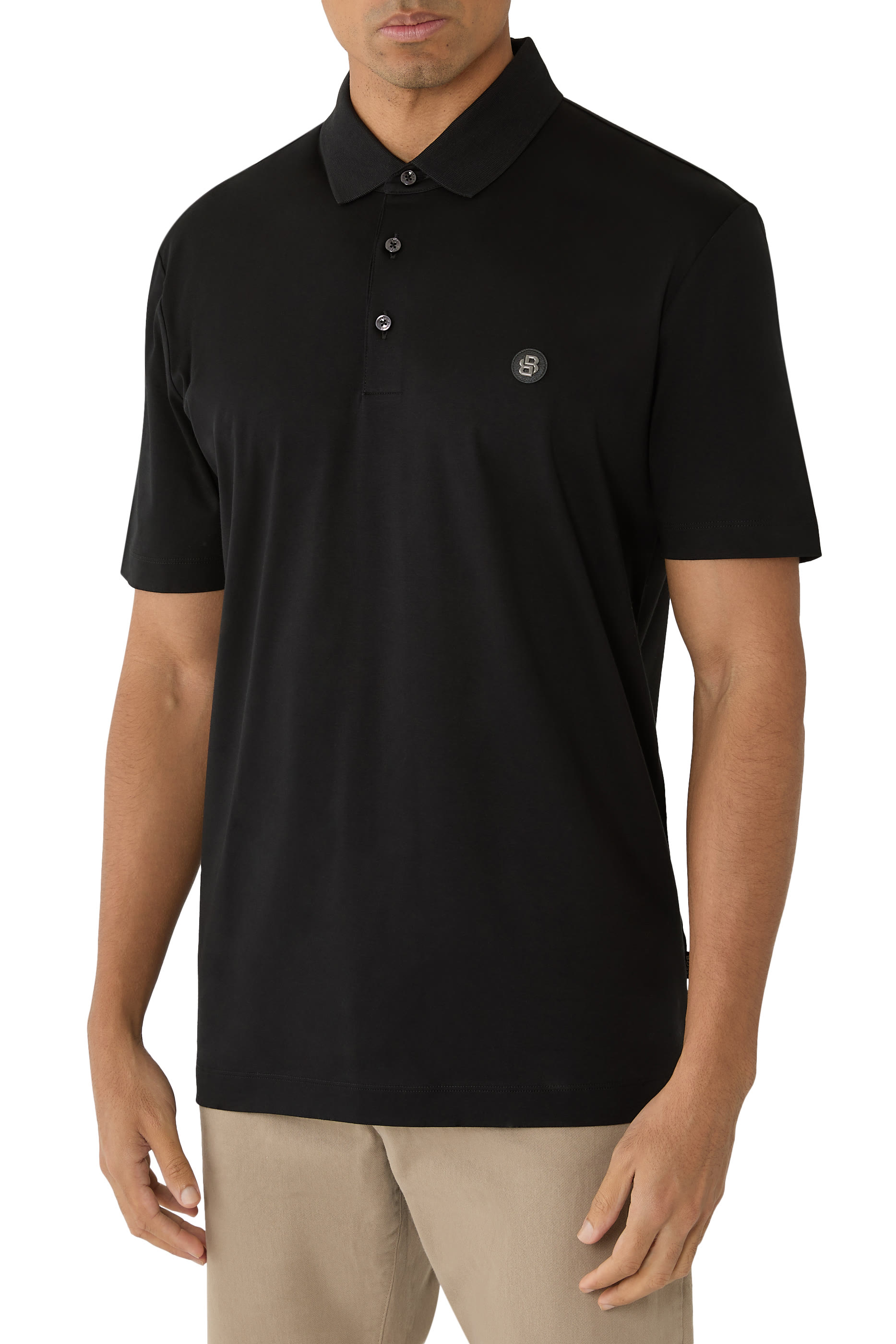 Double Monogram Mercerized-Cotton Polo Shirt