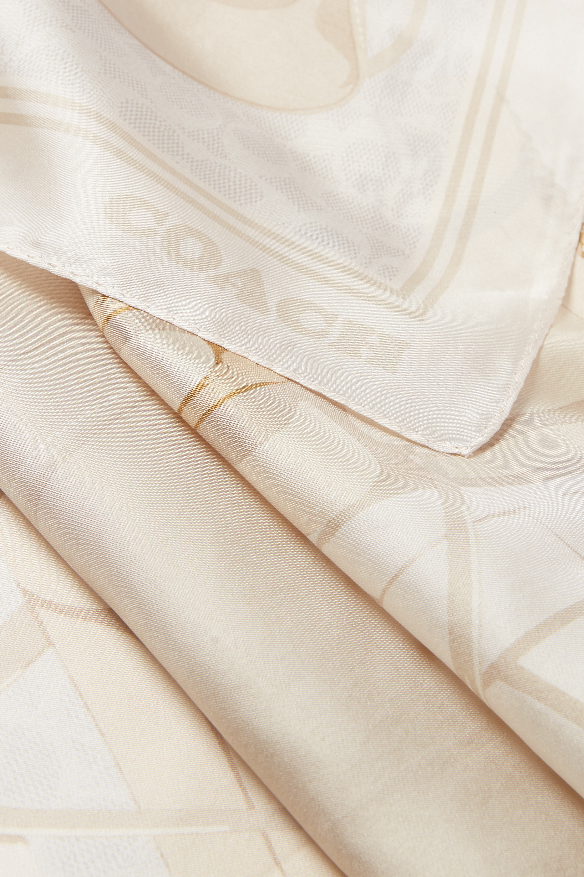 Tabby-Print Square Silk Scarf