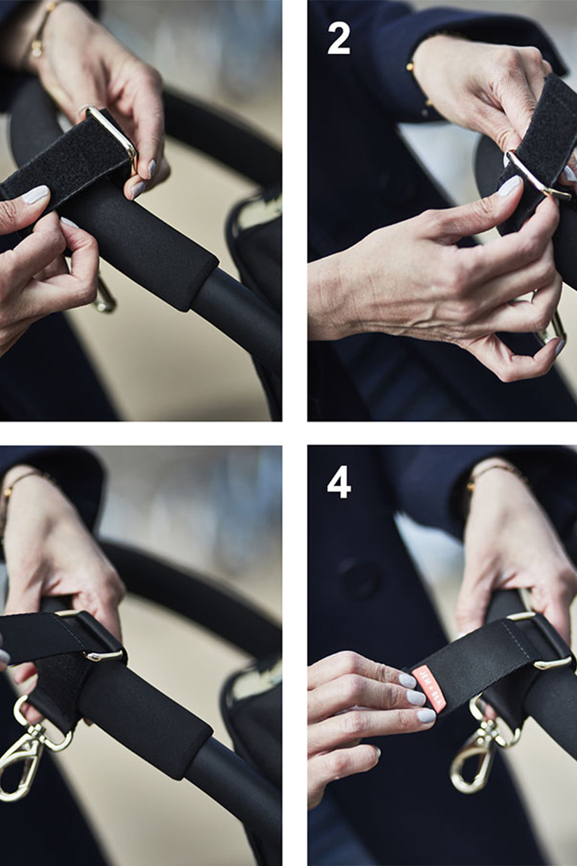 Silver Stroller Straps