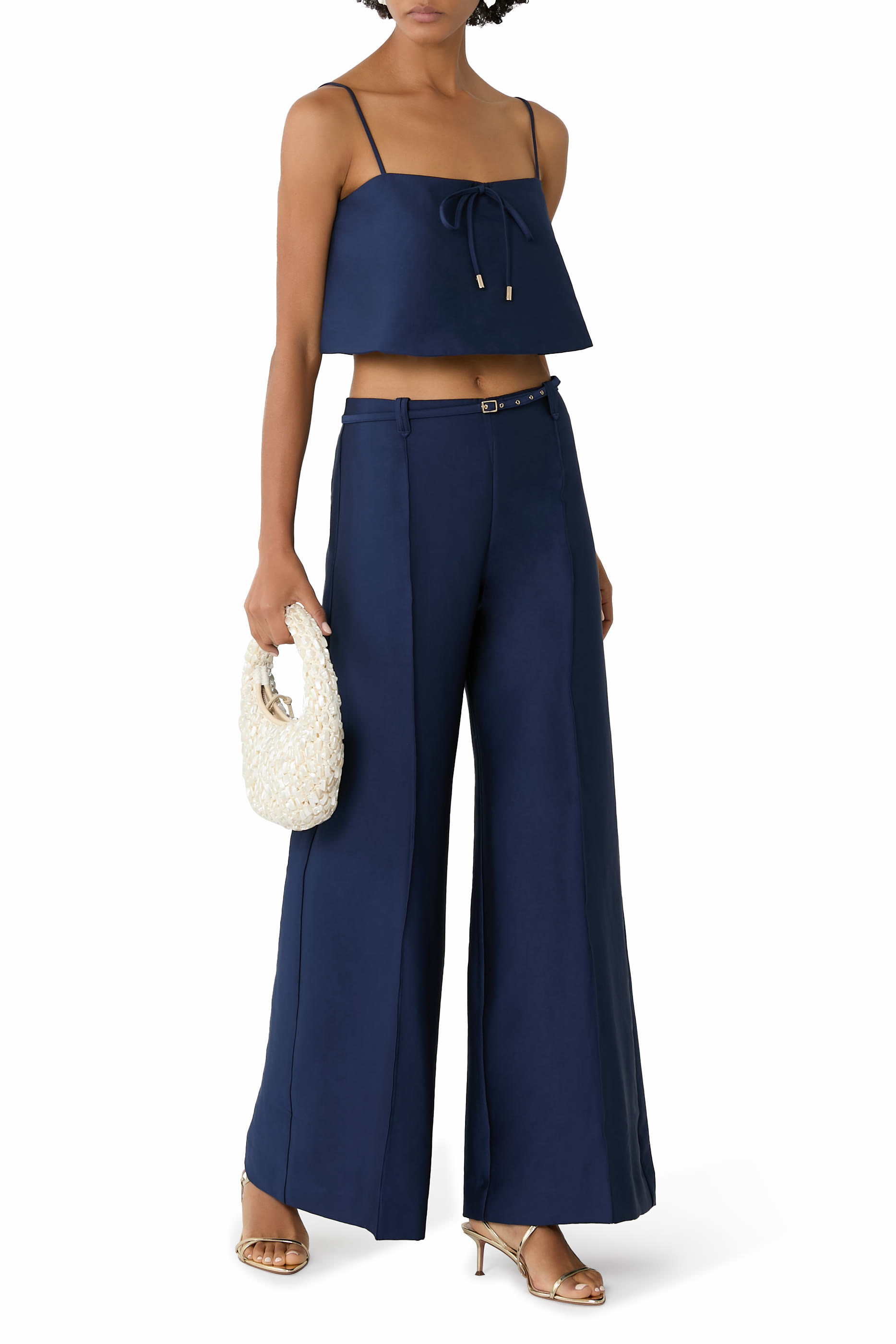 Otis Wide-Leg Belted Pants